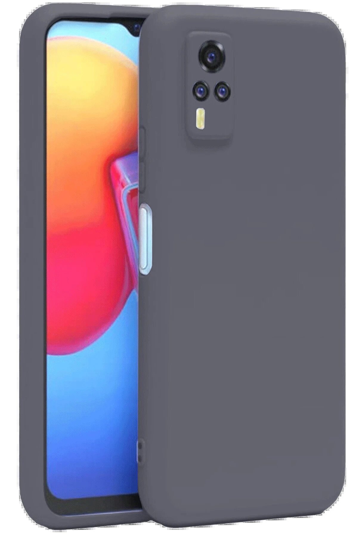 Vi̇vo Y53S Kılıf Nano İ&ccedil;i̇ Kadi̇fe Si̇li̇kon - Gri̇ - Dropx6389-9714