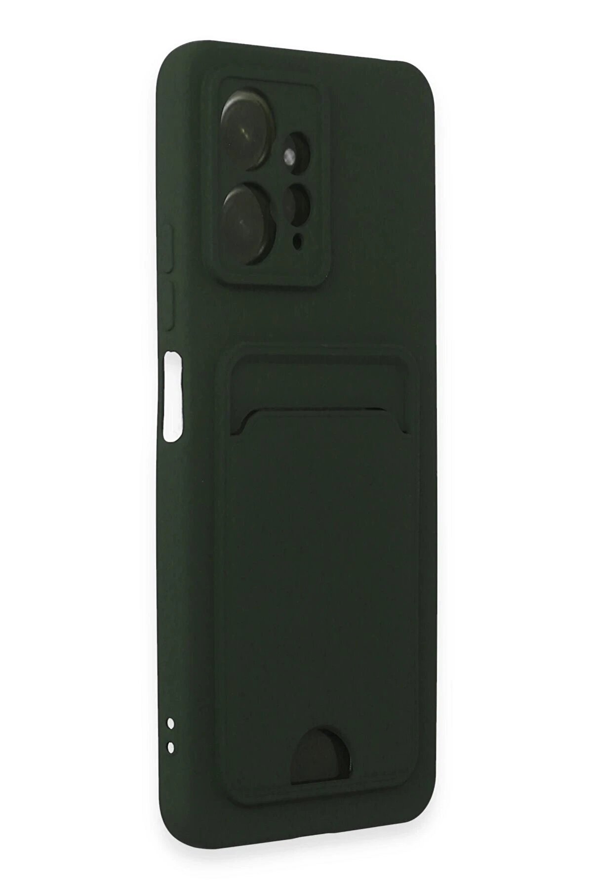 Xi̇aomi̇ Redmi̇ Note 12 4G Kılıf Kelvi̇n Kartvi̇zi̇tli̇ Si̇li̇kon - Koyu Yeşi̇l - Dropx4093-3825