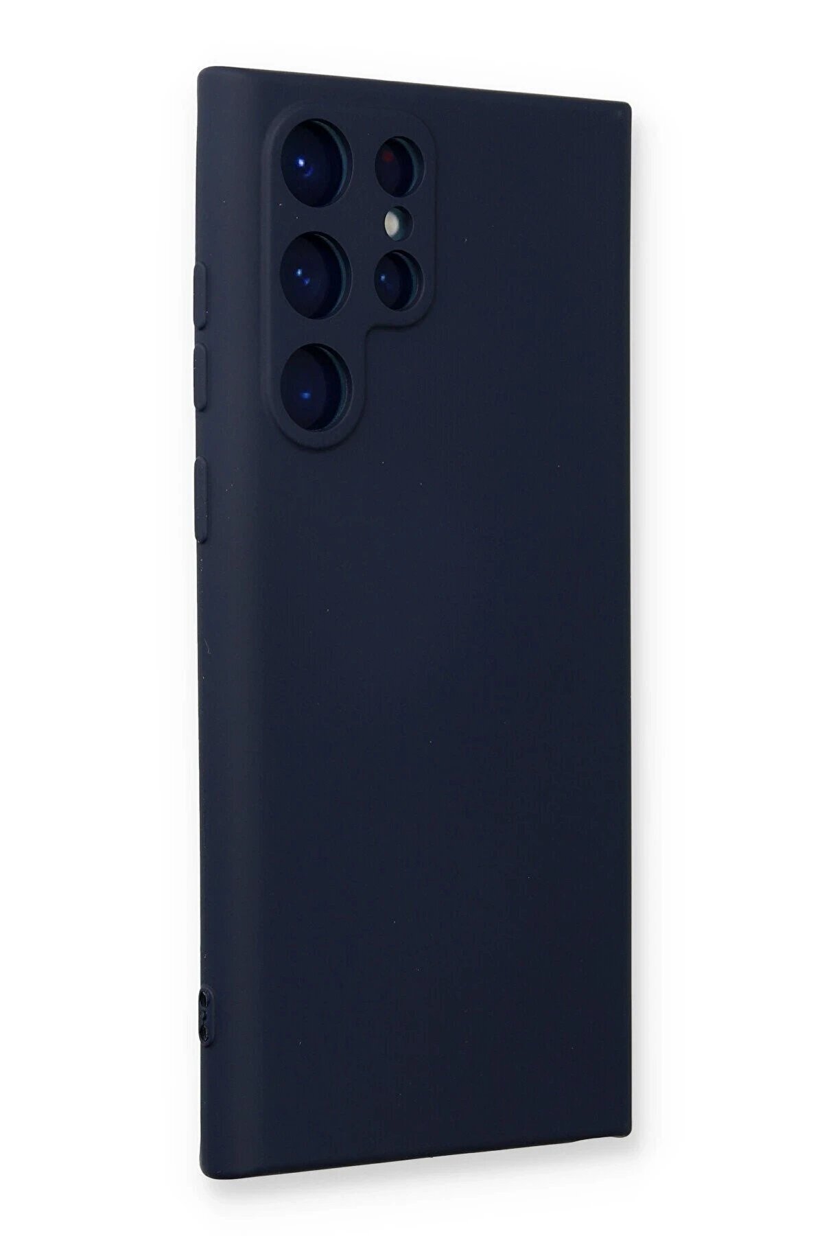 Samsung Galaxy S22 Ultra Kılıf Nano İçi̇ Kadi̇fe Si̇li̇kon - Laci̇vert - Dropx6231-3709