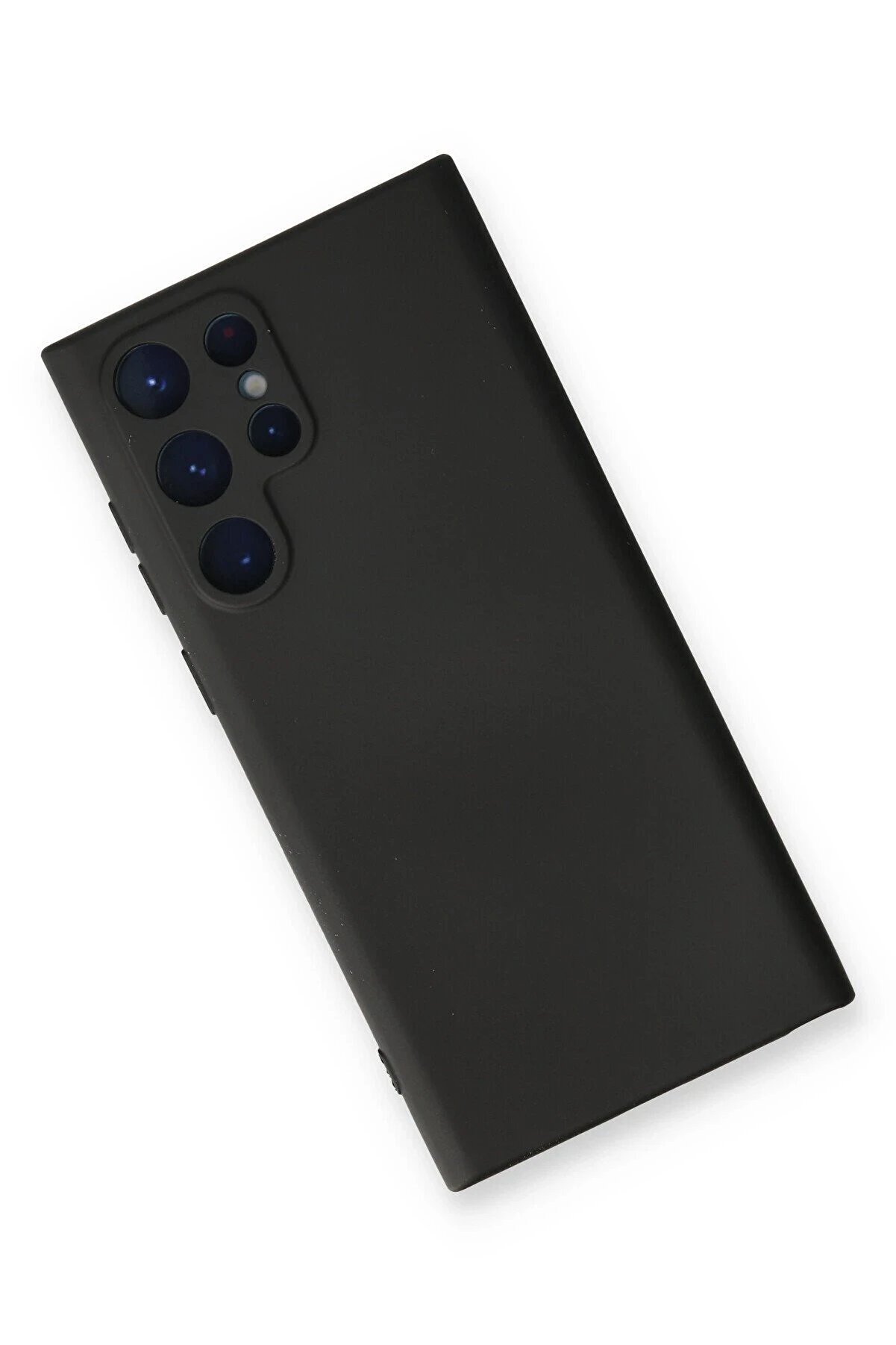 Samsung Galaxy S22 Ultra Kılıf Nano İ&ccedil;i̇ Kadi̇fe Si̇li̇kon - Si̇yah - Dropx8003-1777