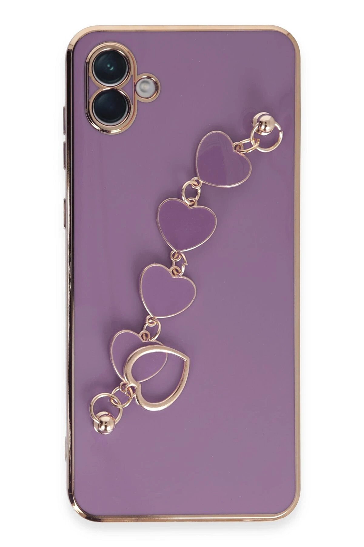 CepteToptan Samsung Galaxy A04E Kılıf Esila Silikon - Mor - DROPX5651-6305