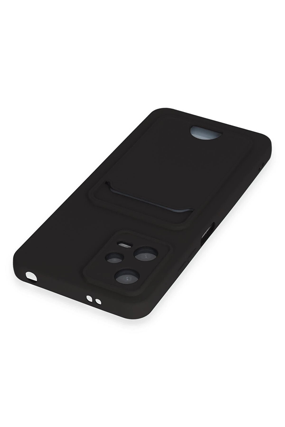 Xi̇aomi̇ Poco X5 5G Kılıf Kelvi̇n Kartvi̇zi̇tli̇ Si̇li̇kon - Si̇yah - Dropx6358-7302