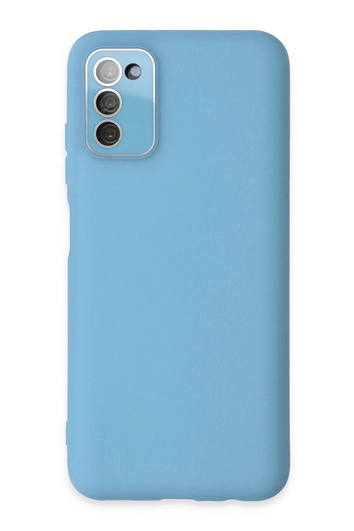 CepteToptan Samsung Galaxy A03S Kılıf Lansman Glass Kapak - Mavi - DROPX2346-4656