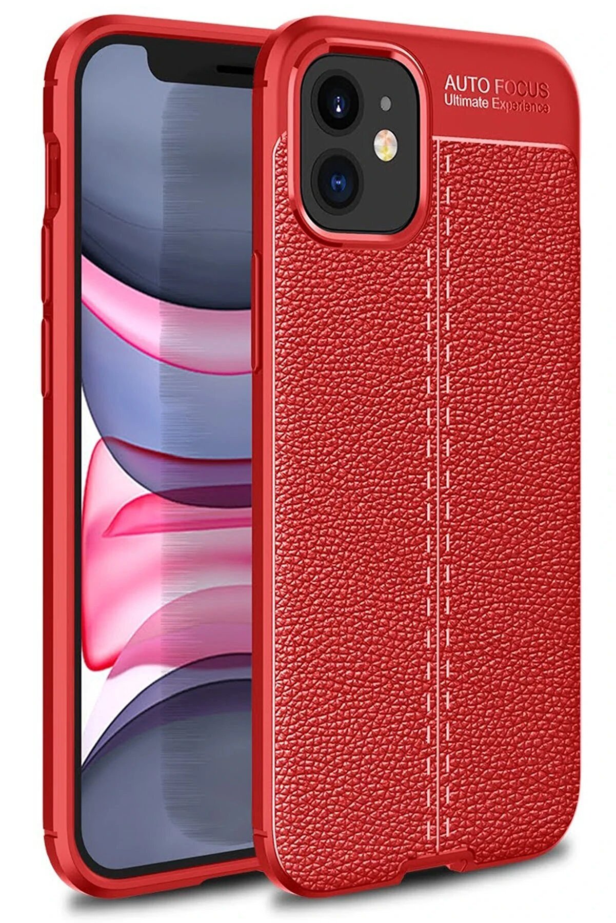 CepteToptan iPhone 12 Mini Kılıf Auto Focus Kapak - Kırmızı - DROPX6179-7350