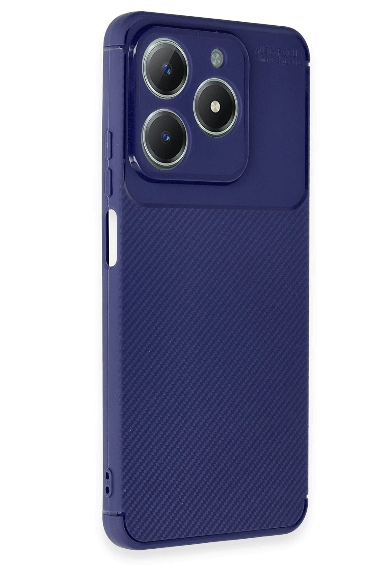 Realme C61 Kılıf Auto Focus Karbon Kapak - Laci̇vert - Dropx1995-4640