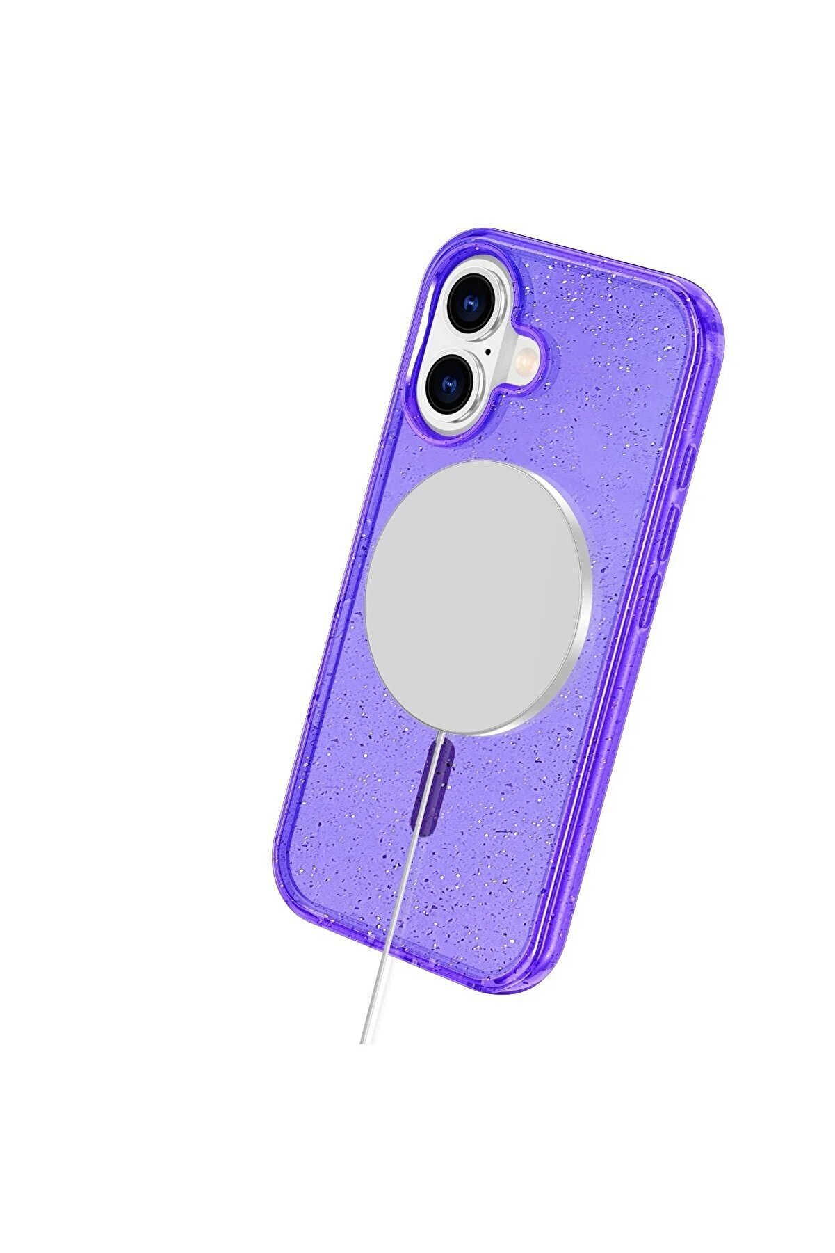 İphone 16 Plus Kılıf Glow Magsafe Kapak - Mor - Dropx9986-1097