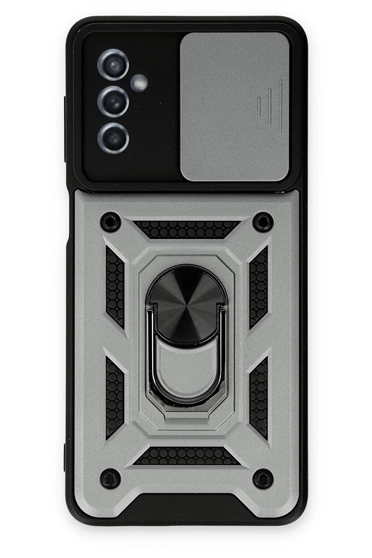 CepteToptan Samsung Galaxy M52 5G Kılıf Pars Lens Y&uuml;z&uuml;kl&uuml; Silikon - G&uuml;m&uuml;ş - DROPX3984-1541