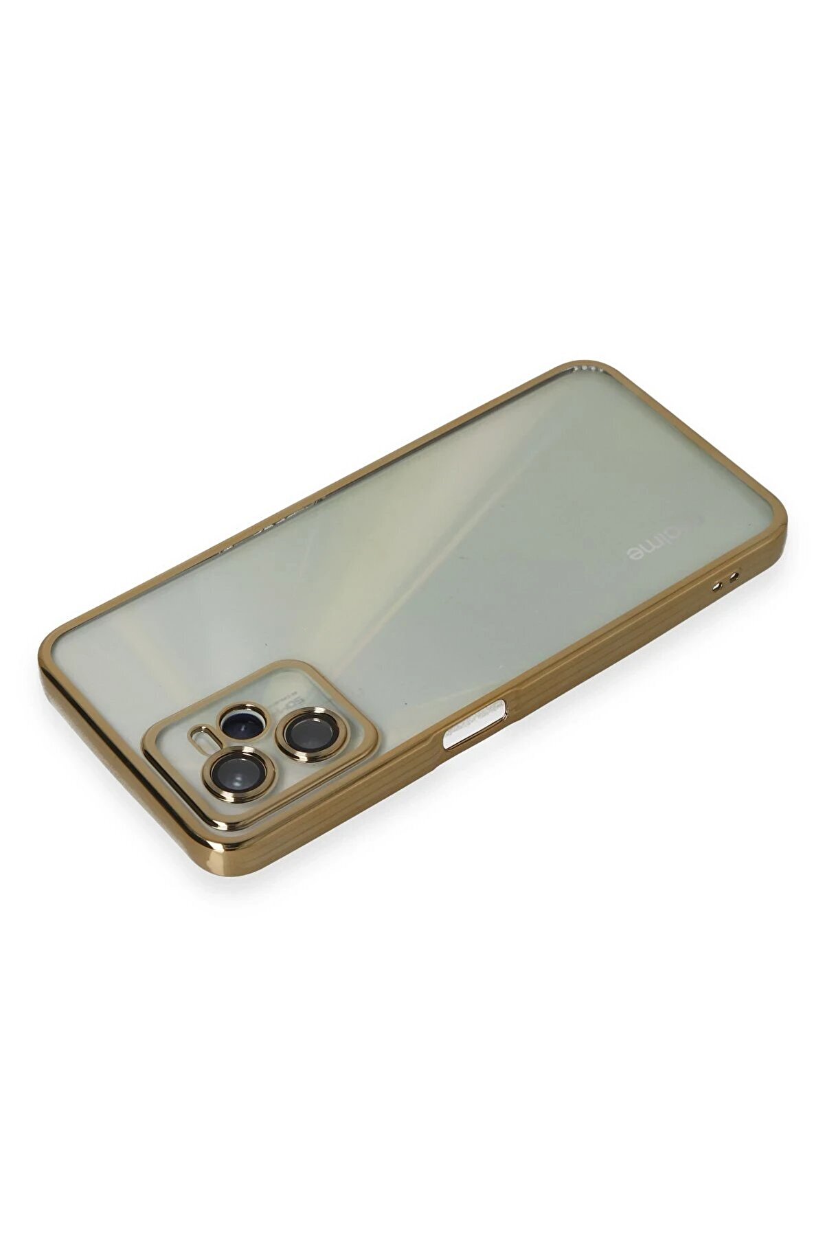 Realme C35 Kılıf Lensli̇ Si̇li̇kon - Gold - Dropx3402-2310