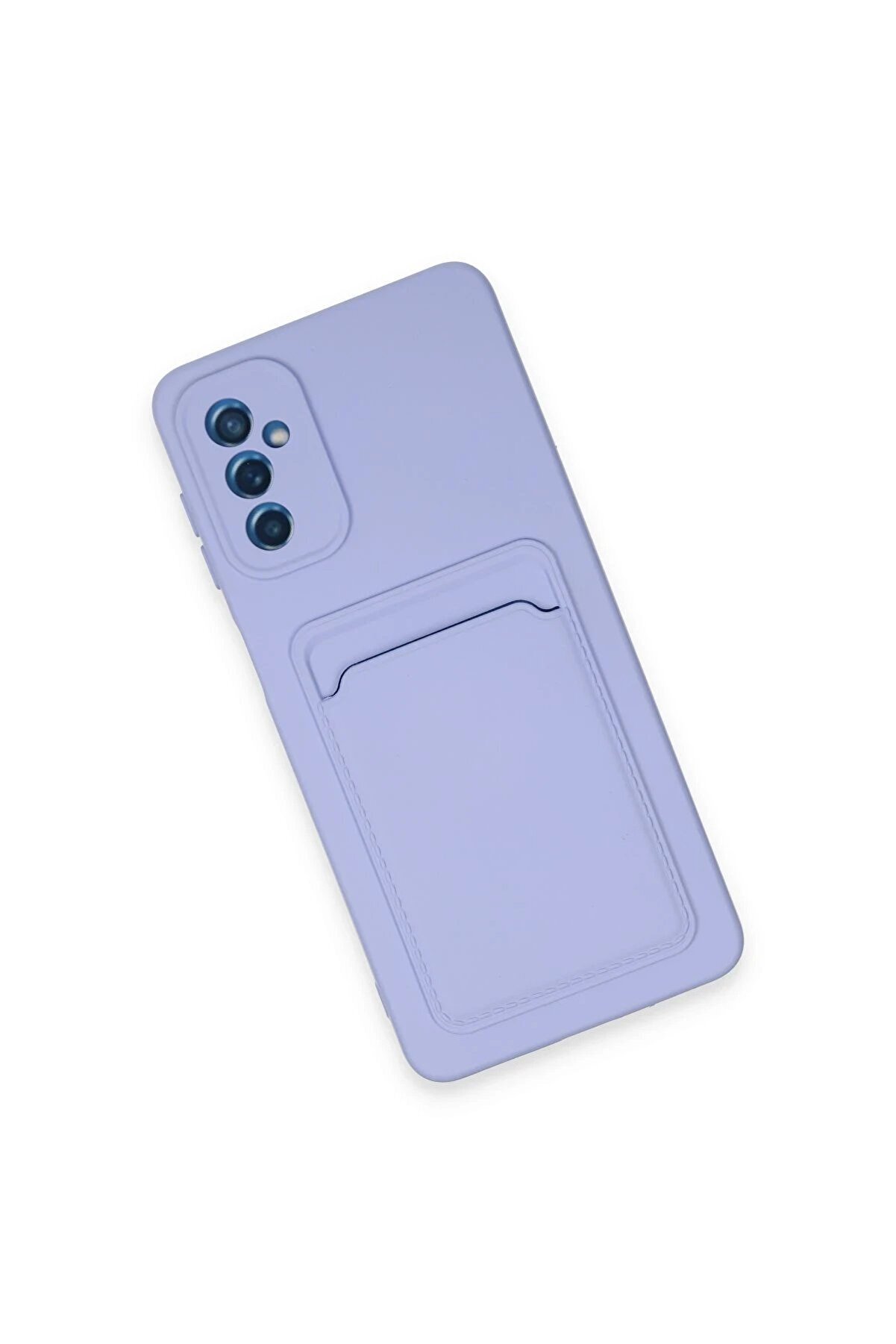 Samsung Galaxy A14 4G Kılıf Kelvi̇n Kartvi̇zi̇tli̇ Si̇li̇kon - Li̇la - Dropx2328-7701