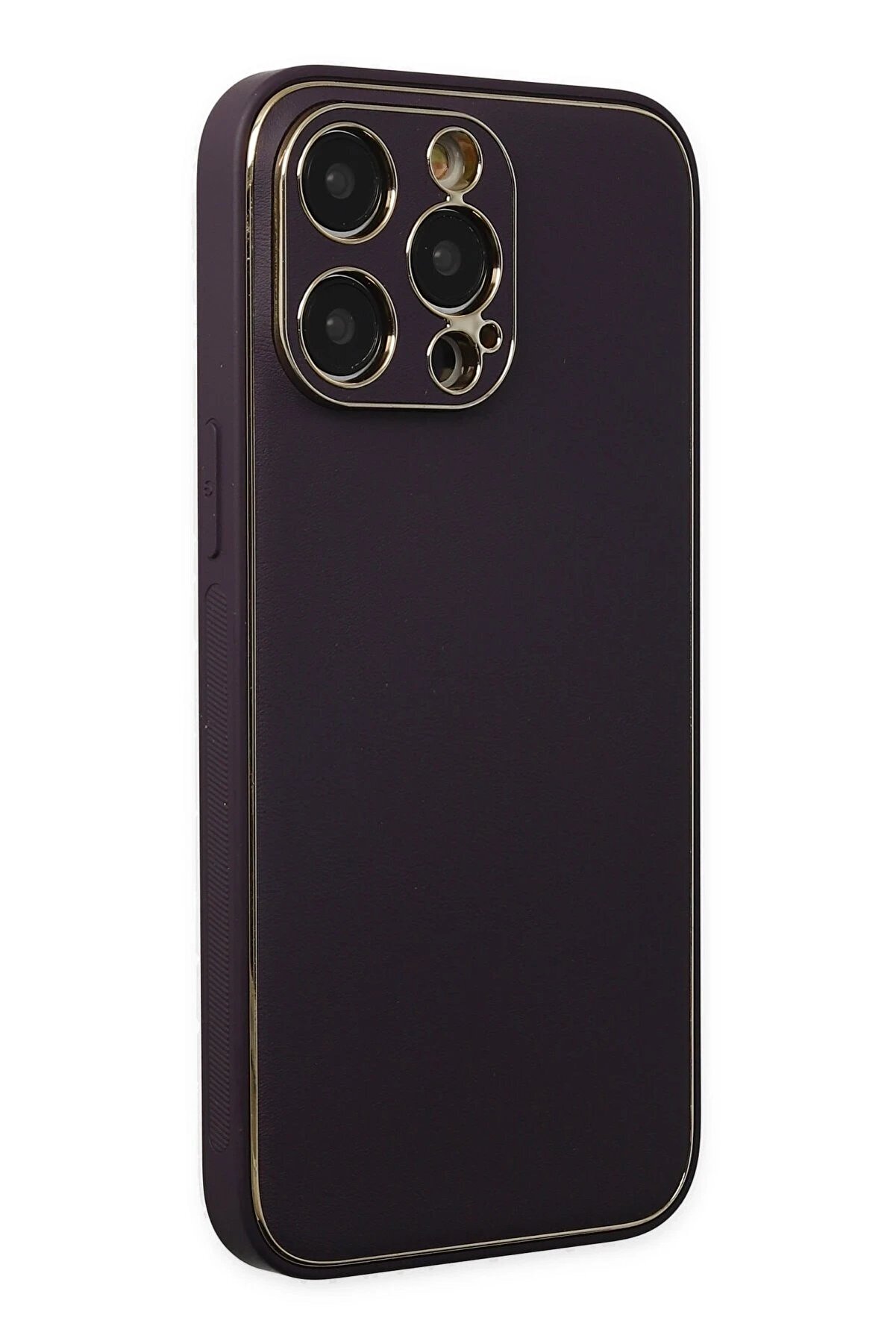 İphone 13 Pro Kılıf Coco Deri̇ Si̇li̇kon Kapak - Deri̇n Mor - Dropx1462-9305