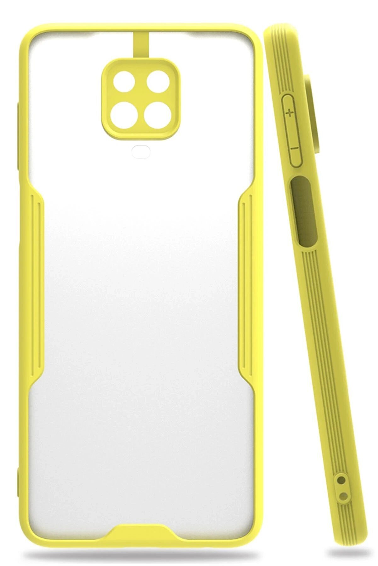 CepteToptan Xiaomi Redmi Note 9S Kılıf Platin Silikon - Sarı - DROPX3933-8087