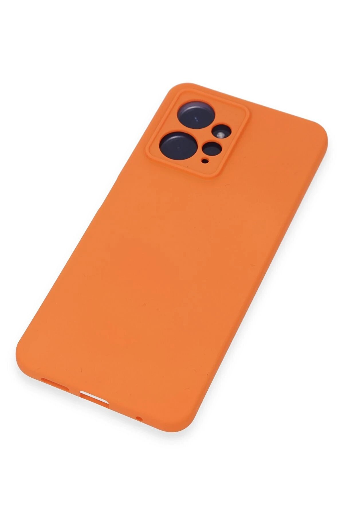 Xi̇aomi̇ Redmi̇ Note 12 4G Kılıf Nano İçi̇ Kadi̇fe Si̇li̇kon - Turuncu - Dropx8726-7894