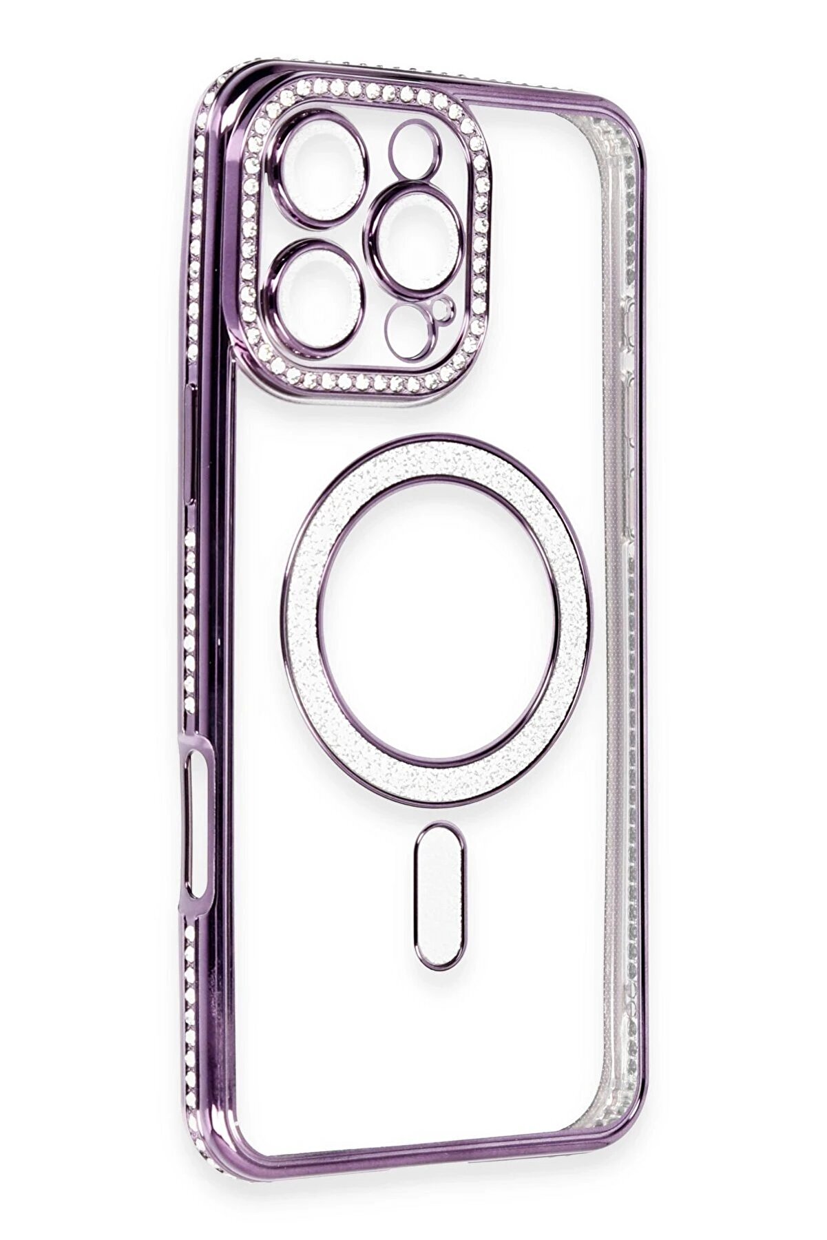 İphone 16 Pro Max Kılıf Joke Si̇mli̇ Magneti̇csafe Kılıf - Deri̇n Mor - Dropx6000-2200