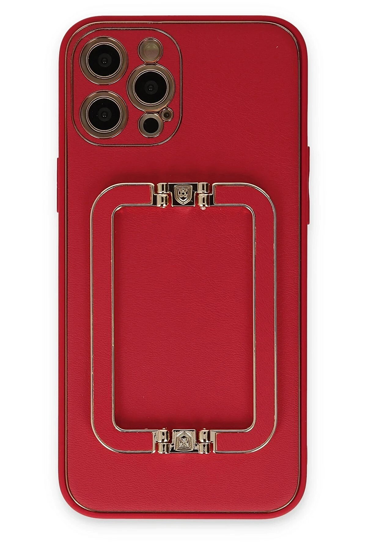 CepteToptan iPhone 12 Pro Max Kılıf Coco Elit Kapak - Kırmızı - DROPX7418-1311