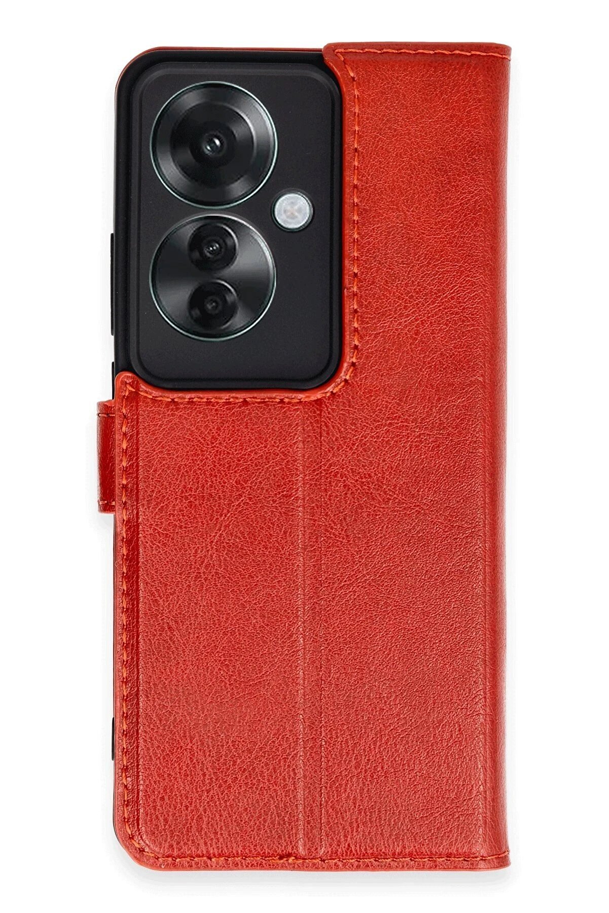 CepteToptan Oppo Reno 11F Kılıf Trend S Plus Kapaklı Kılıf - Kırmızı - DROPX2169-2193