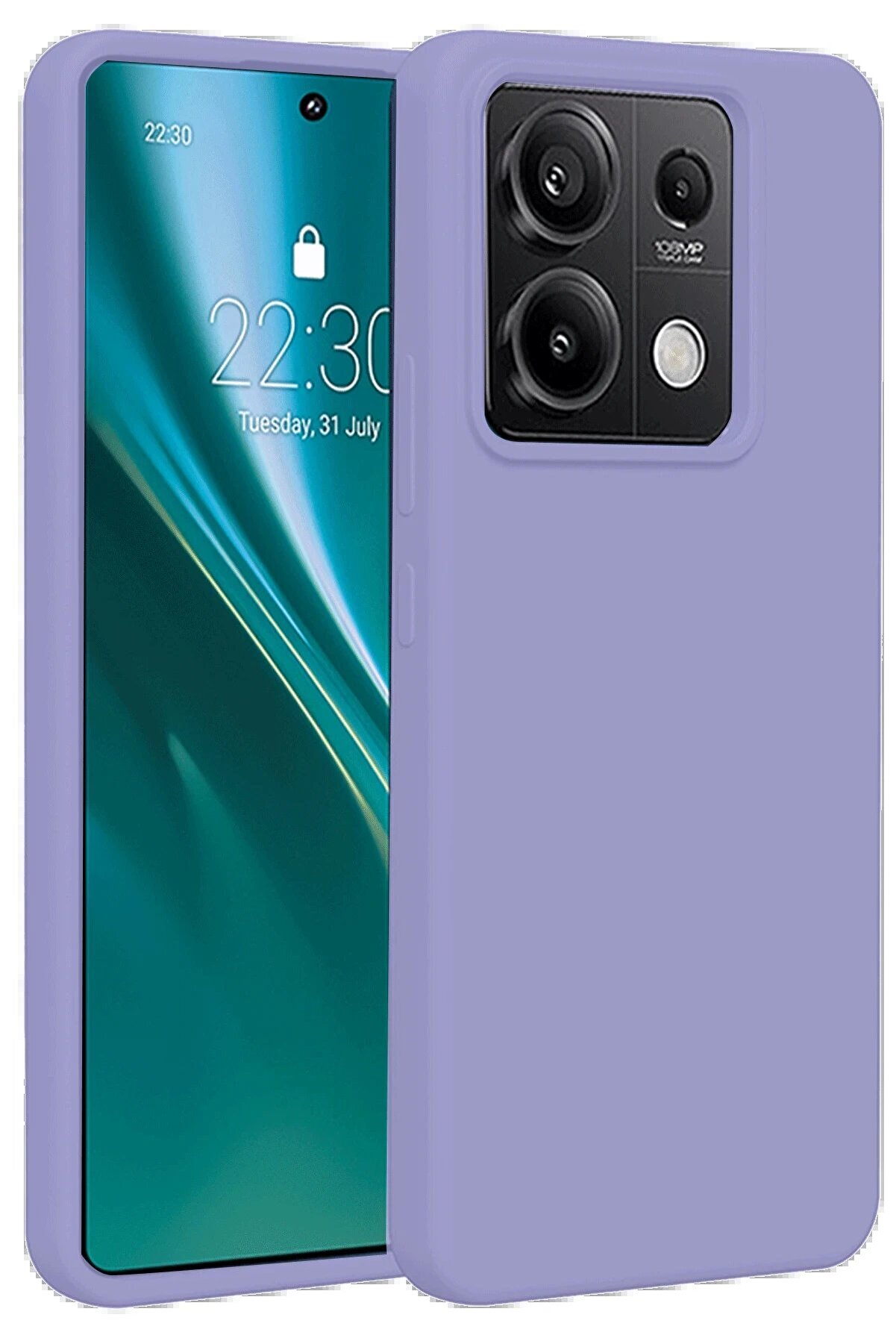 CepteToptan Xiaomi Redmi Note 13 Pro 4G Kılıf First Silikon - Lila - DROPX5302-9118