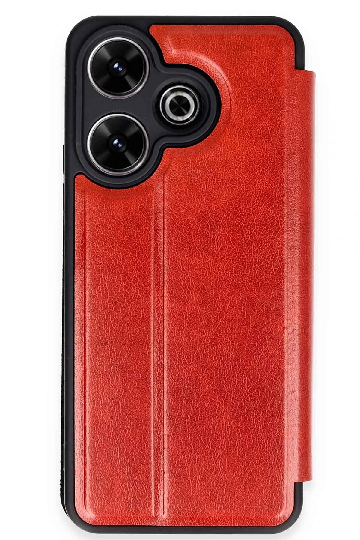 CepteToptan Xiaomi Redmi 13 4G Kılıf Flip Cover - Kırmızı - DROPX6025-7818