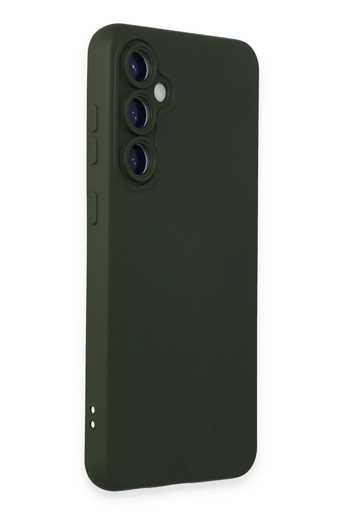 Samsung Galaxy S24 Kılıf Nano İçi̇ Kadi̇fe Si̇li̇kon - Koyu Yeşi̇l - Dropx4050-8714