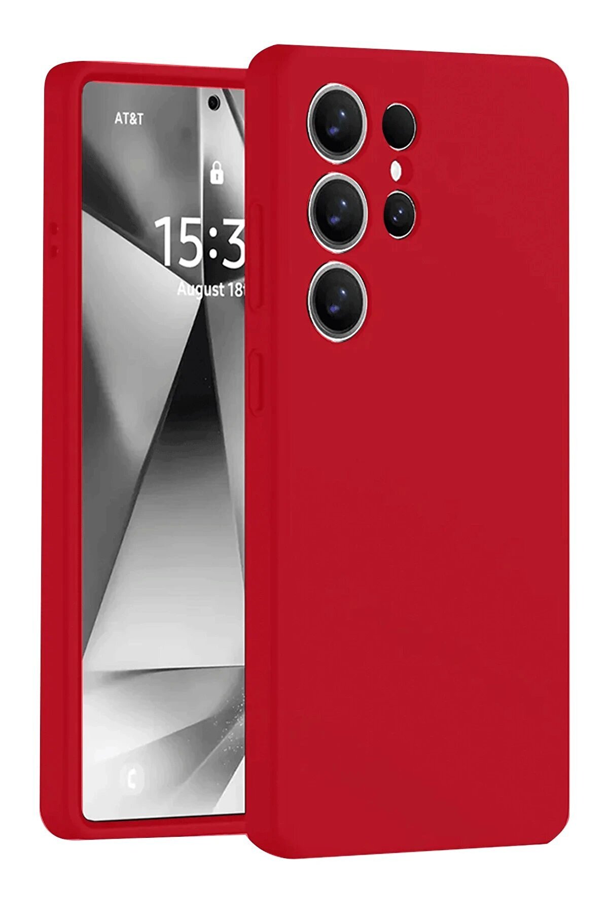 CepteToptan Samsung Galaxy S25 Ultra Kılıf Nano içi Kadife Silikon - Kırmızı - DROPX5871-5053