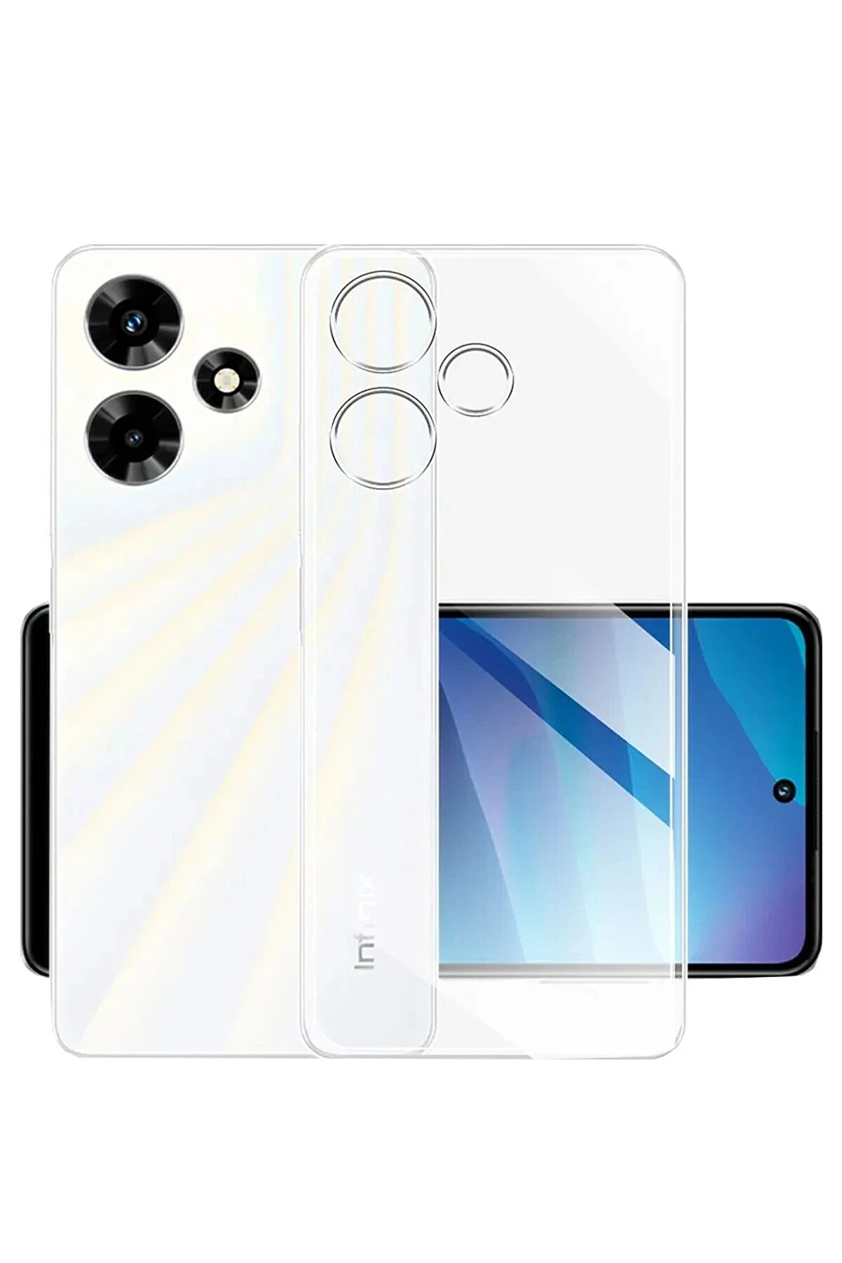 İnfi̇ni̇x Hot 30İ Kılıf L&uuml;x Şeffaf Si̇li̇kon - Dropx4435-8845