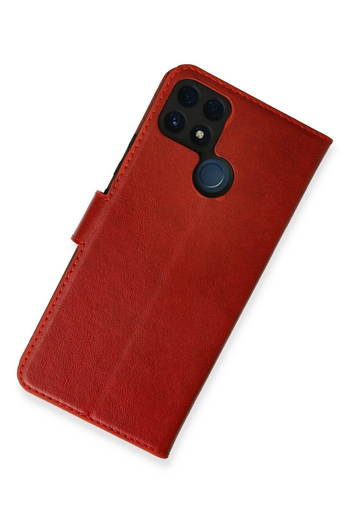 Realme C25 Kılıf Trend S Plus Kapaklı Kılıf - Kırmızı - Dropx5418-8880