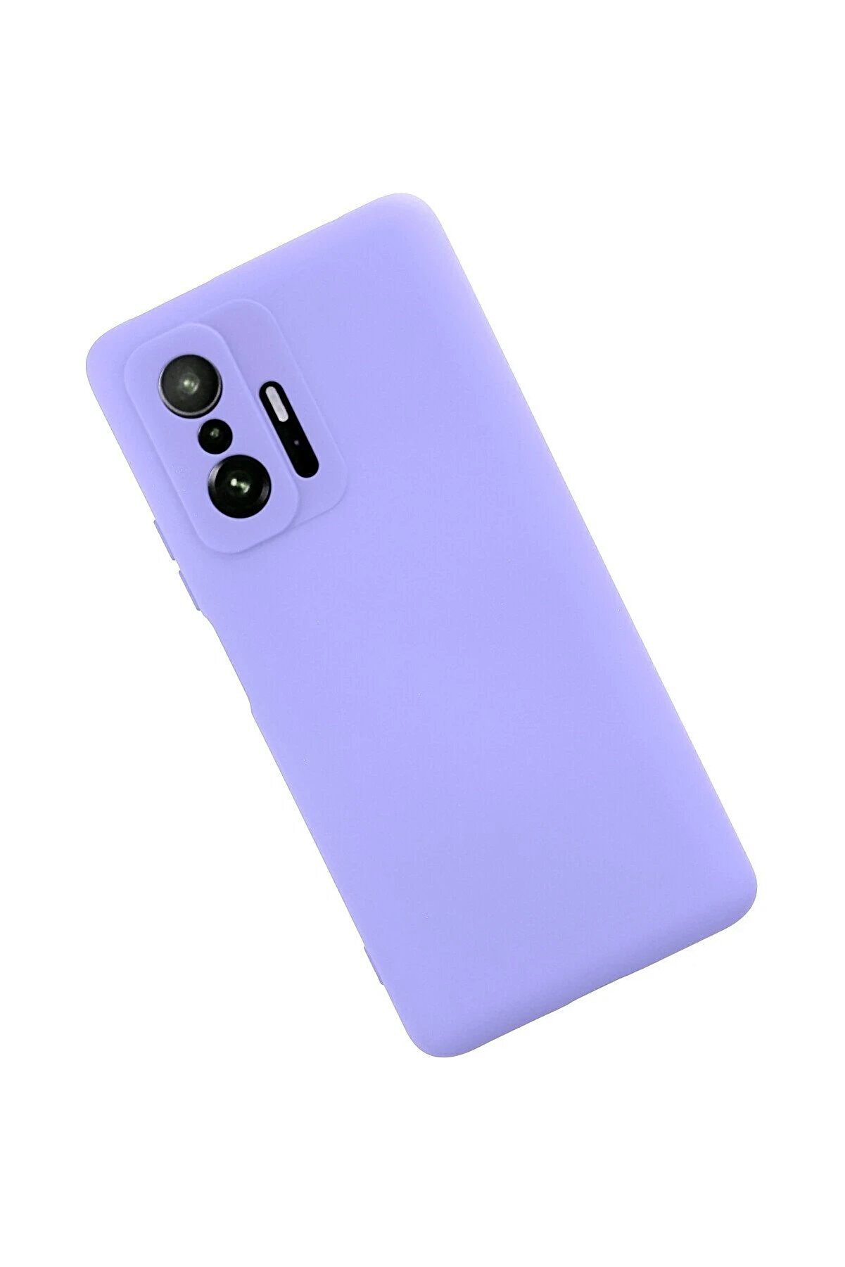 Xi̇aomi̇ Mi̇ 11T Pro Kılıf Nano İçi̇ Kadi̇fe Si̇li̇kon - Li̇la - Dropx3205-8752