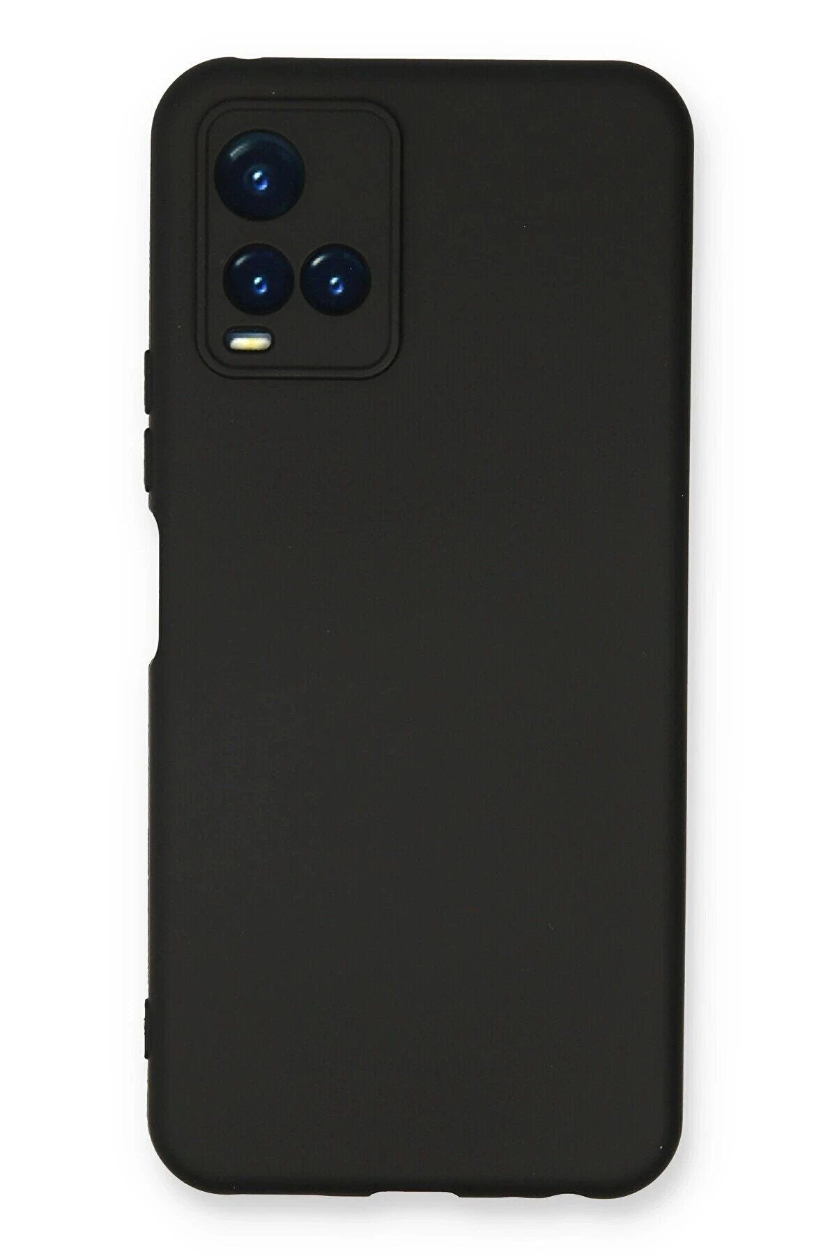 CepteToptan Vivo Y21S Kılıf Nano içi Kadife Silikon - Siyah - DROPX9280-4920