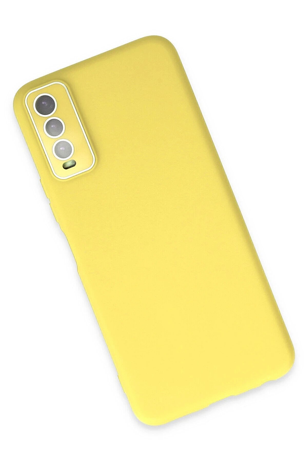 Vi̇vo Y11S Kılıf Lansman Glass Kapak - Sarı - Dropx6301-8976