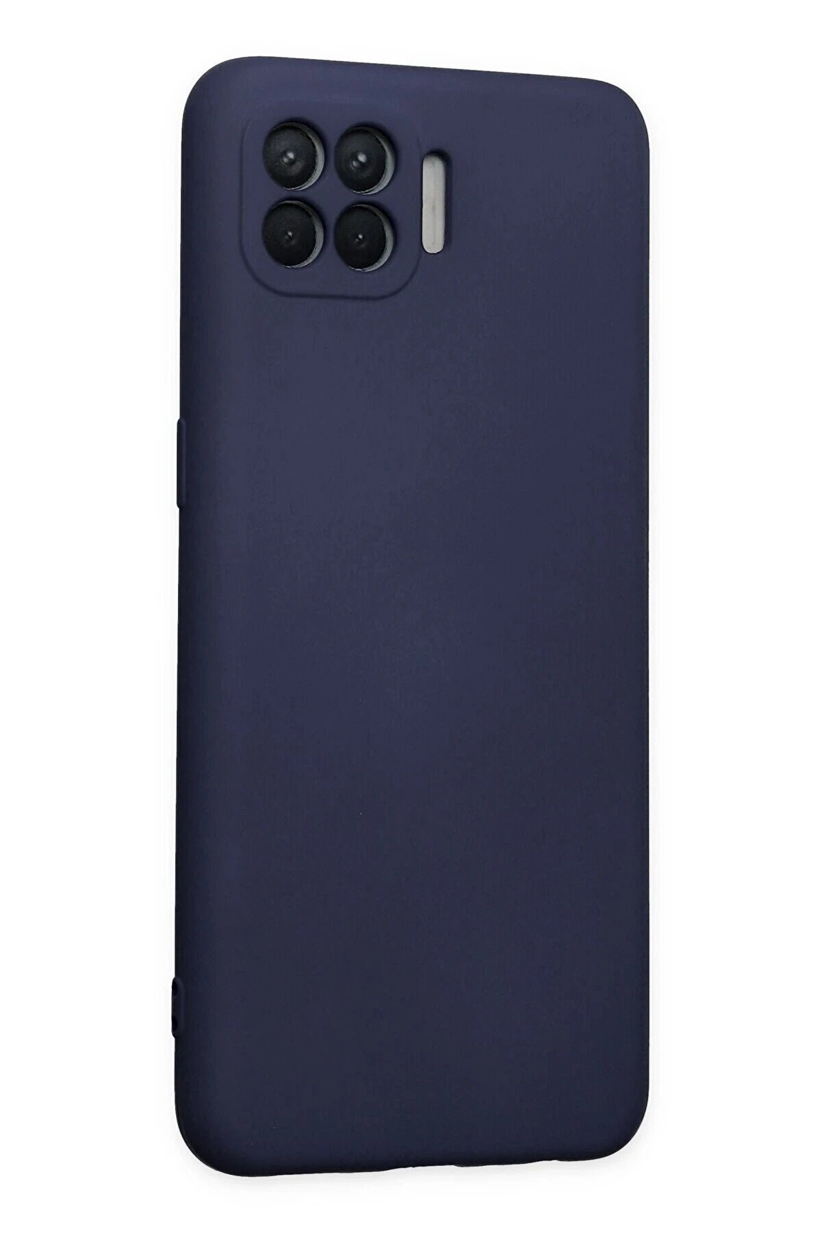 Oppo Reno 4 Li̇te Kılıf Nano İçi̇ Kadi̇fe Si̇li̇kon - Laci̇vert - Dropx9986-9435