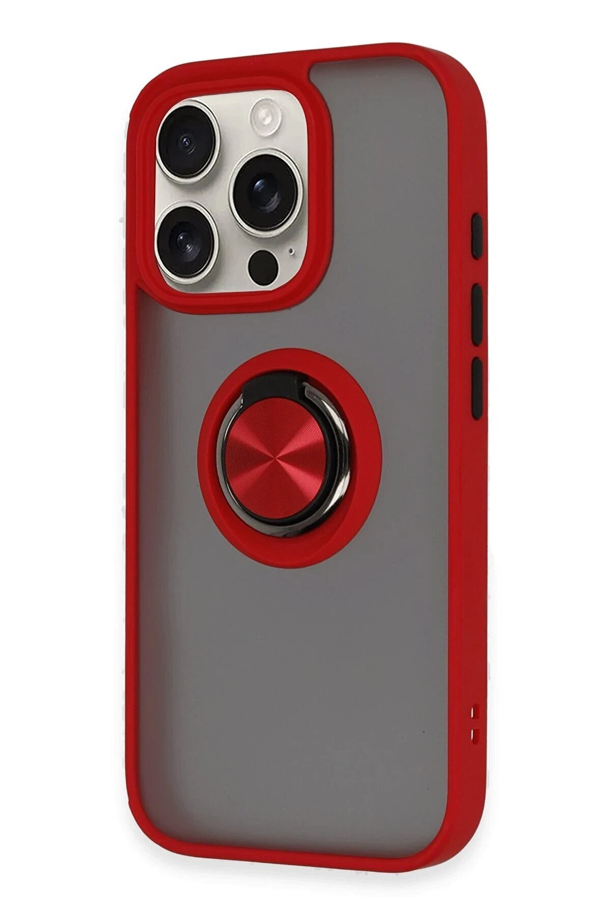 İphone 16 Pro Kılıf Montreal Y&uuml;z&uuml;kl&uuml; Si̇li̇kon Kapak - Kırmızı - Dropx2326-5464