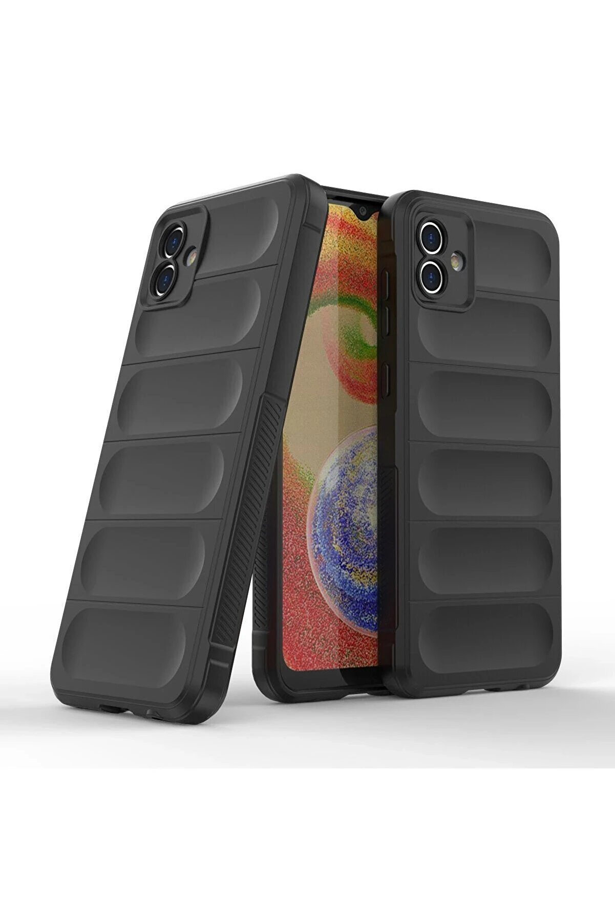 Samsung Galaxy A04E Kılıf Opti̇mum Si̇li̇kon - Si̇yah - Dropx1656-9681