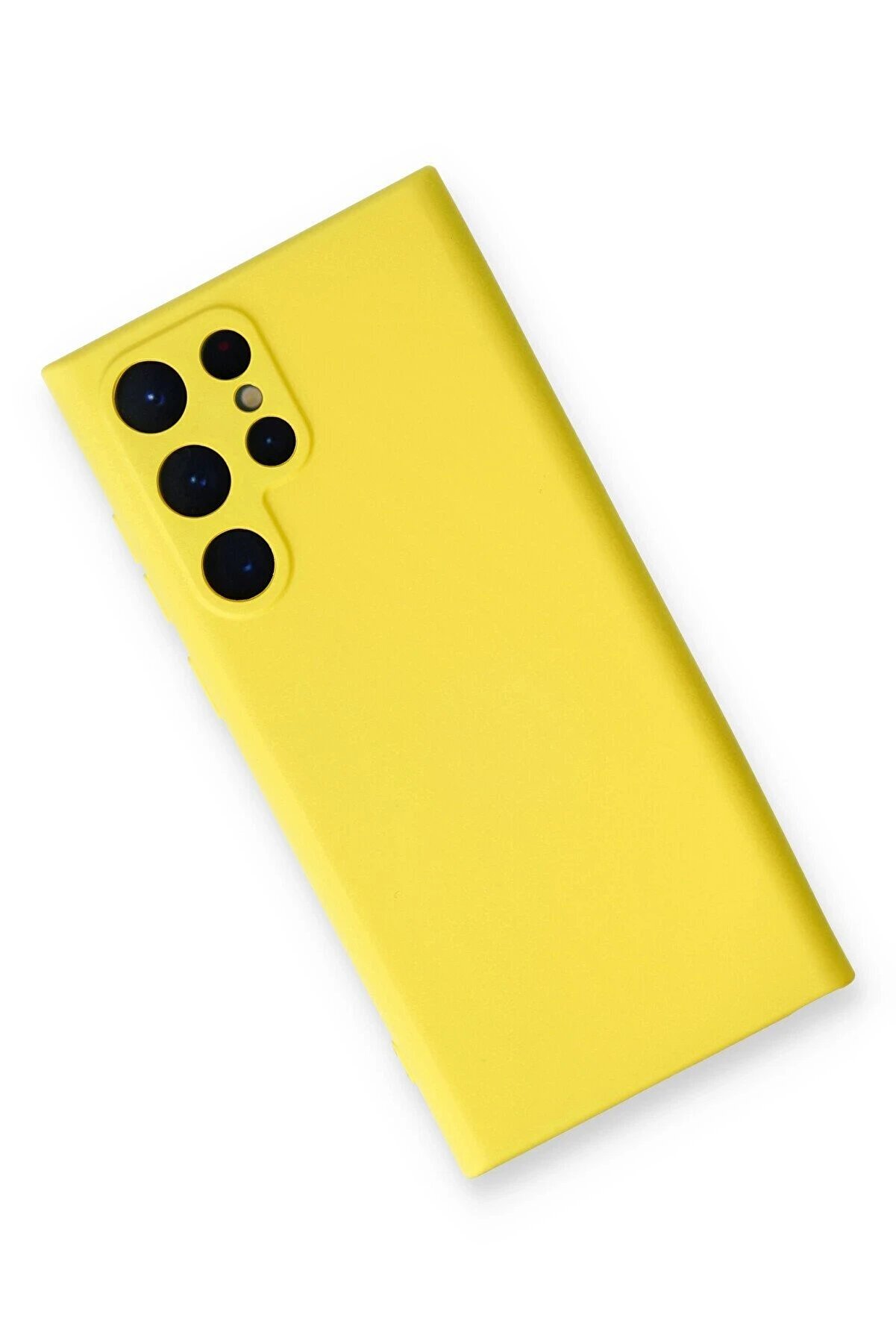 Samsung Galaxy S24 Ultra Kılıf Nano İçi̇ Kadi̇fe Si̇li̇kon - Sarı - Dropx5935-2807
