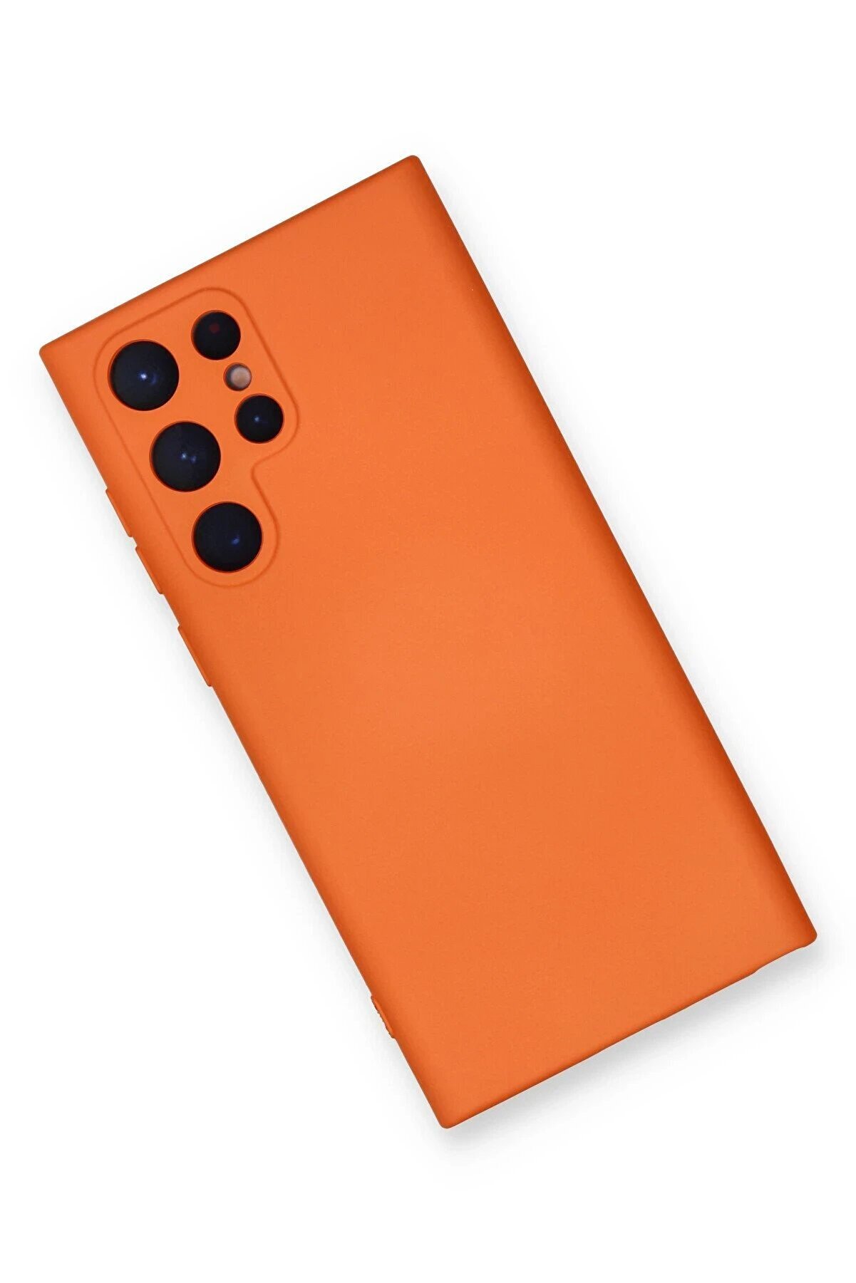 Samsung Galaxy S24 Ultra Kılıf Nano İçi̇ Kadi̇fe Si̇li̇kon - Turuncu - Dropx1596-9630