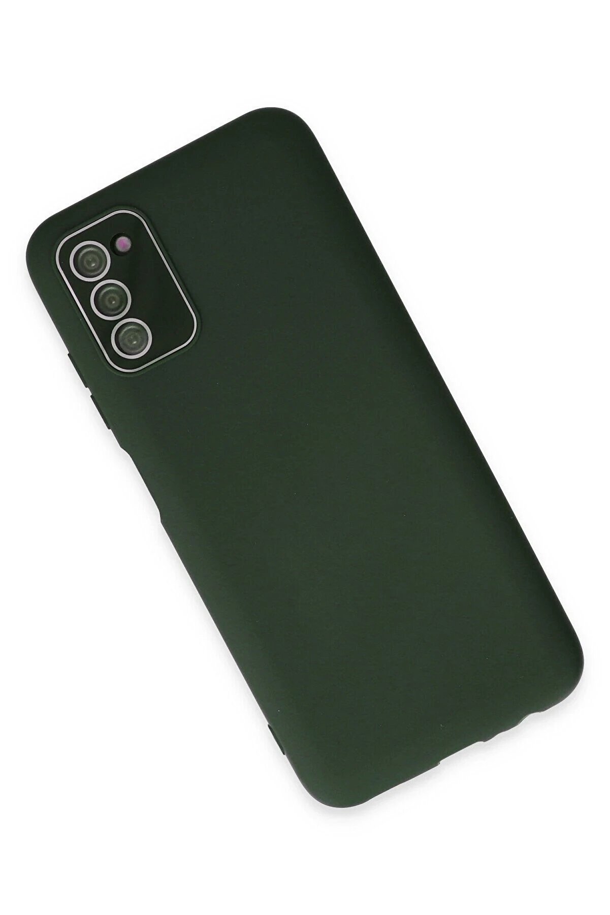 Samsung Galaxy A03S Kılıf Lansman Glass Kapak - Koyu Yeşi̇l - Dropx1166-5031