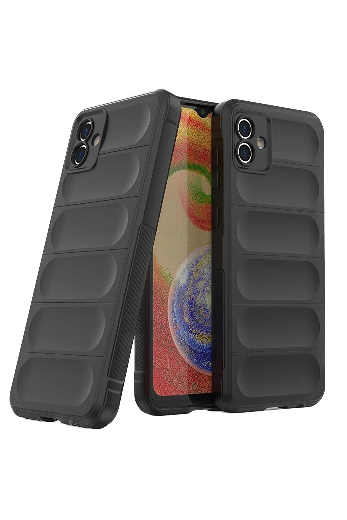 Samsung Galaxy A05 Kılıf Opti̇mum Si̇li̇kon - Si̇yah - Dropx4404-3389