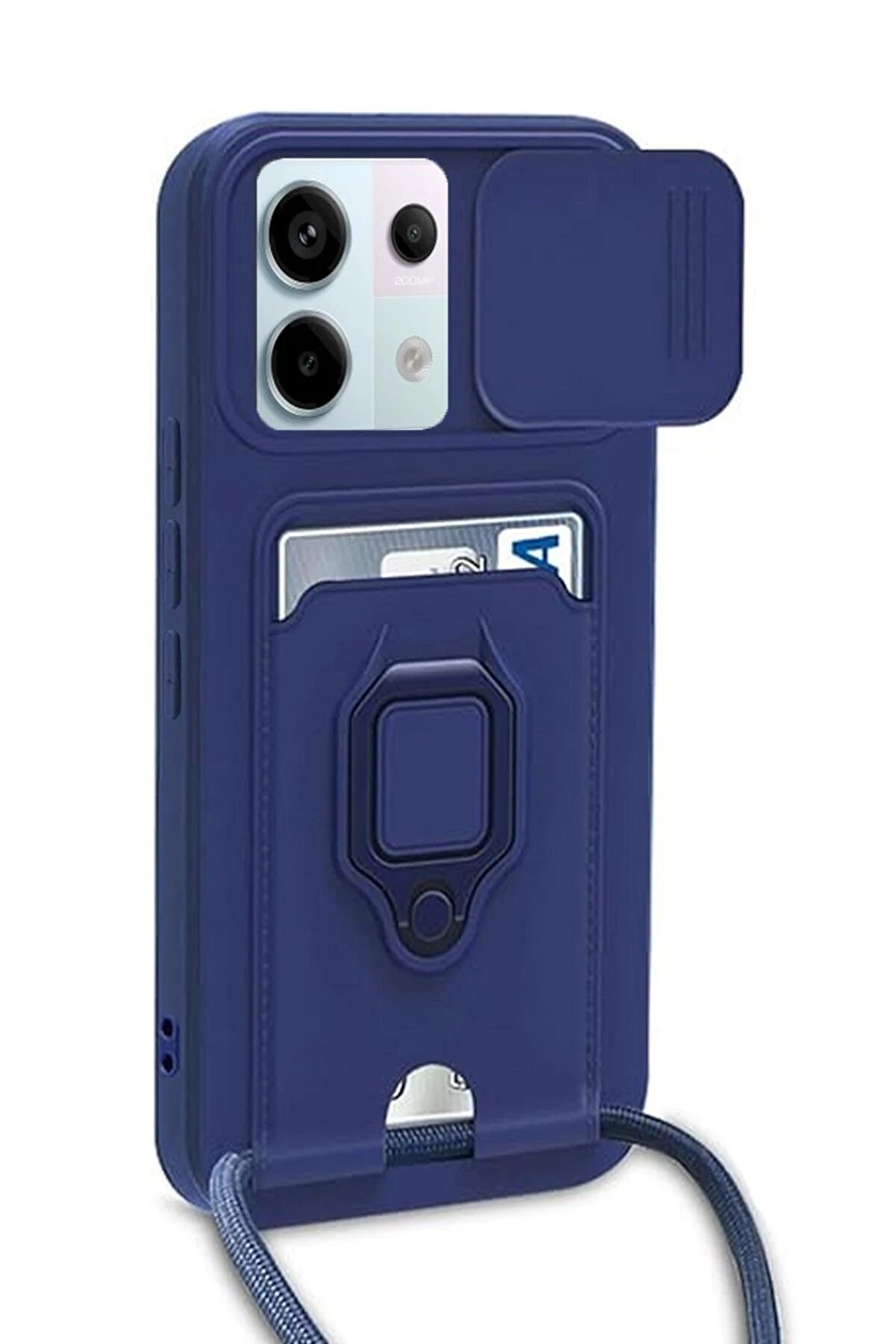 CepteToptan Xiaomi Redmi Note 13 Pro 5G Kılıf Zuma Kartvizitli Yüzüklü Silikon - Lacive - DROPX9851-1995