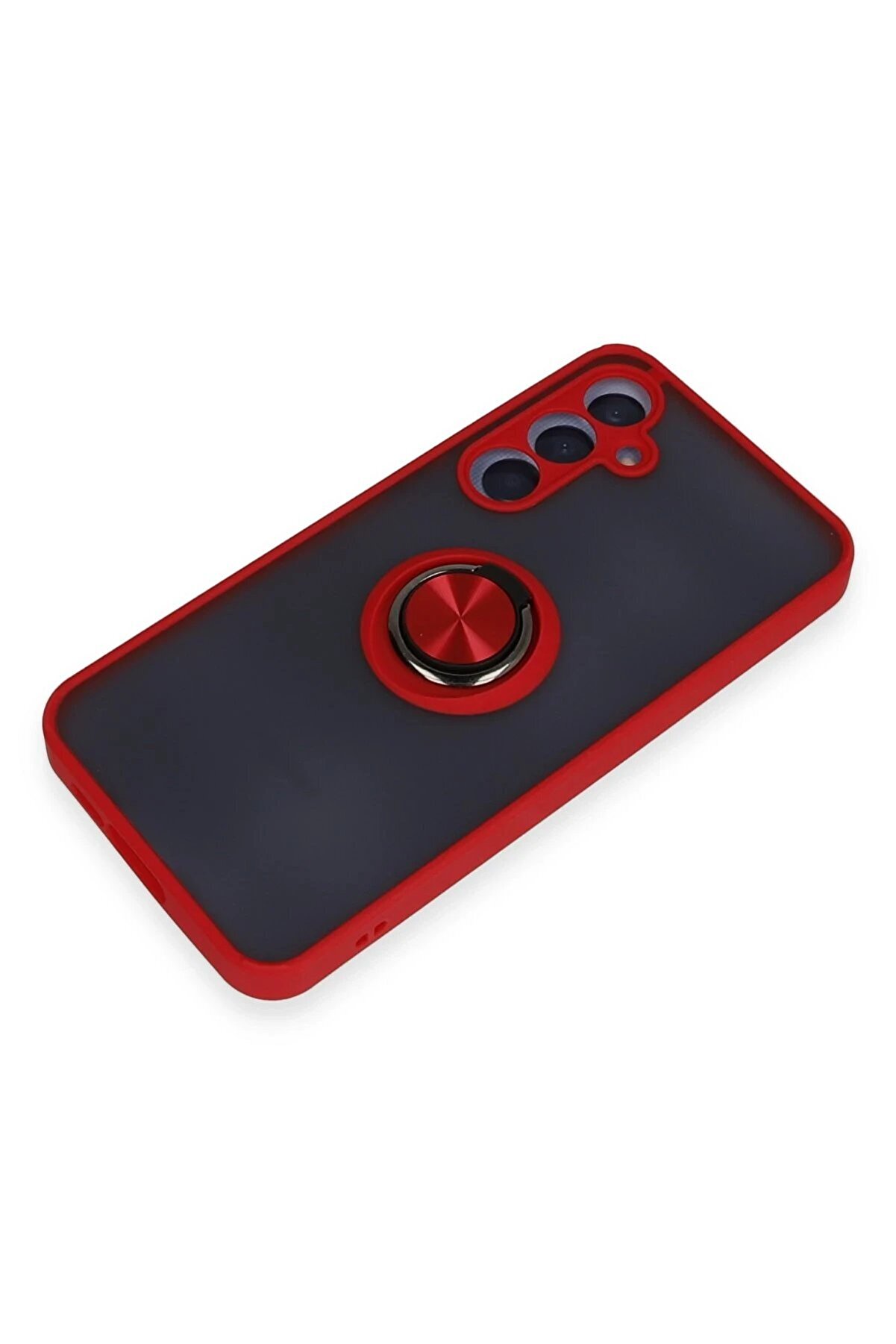 Samsung Galaxy A25 5G Kılıf Montreal Yüzüklü Si̇li̇kon Kapak - Kırmızı - Dropx4438-8543