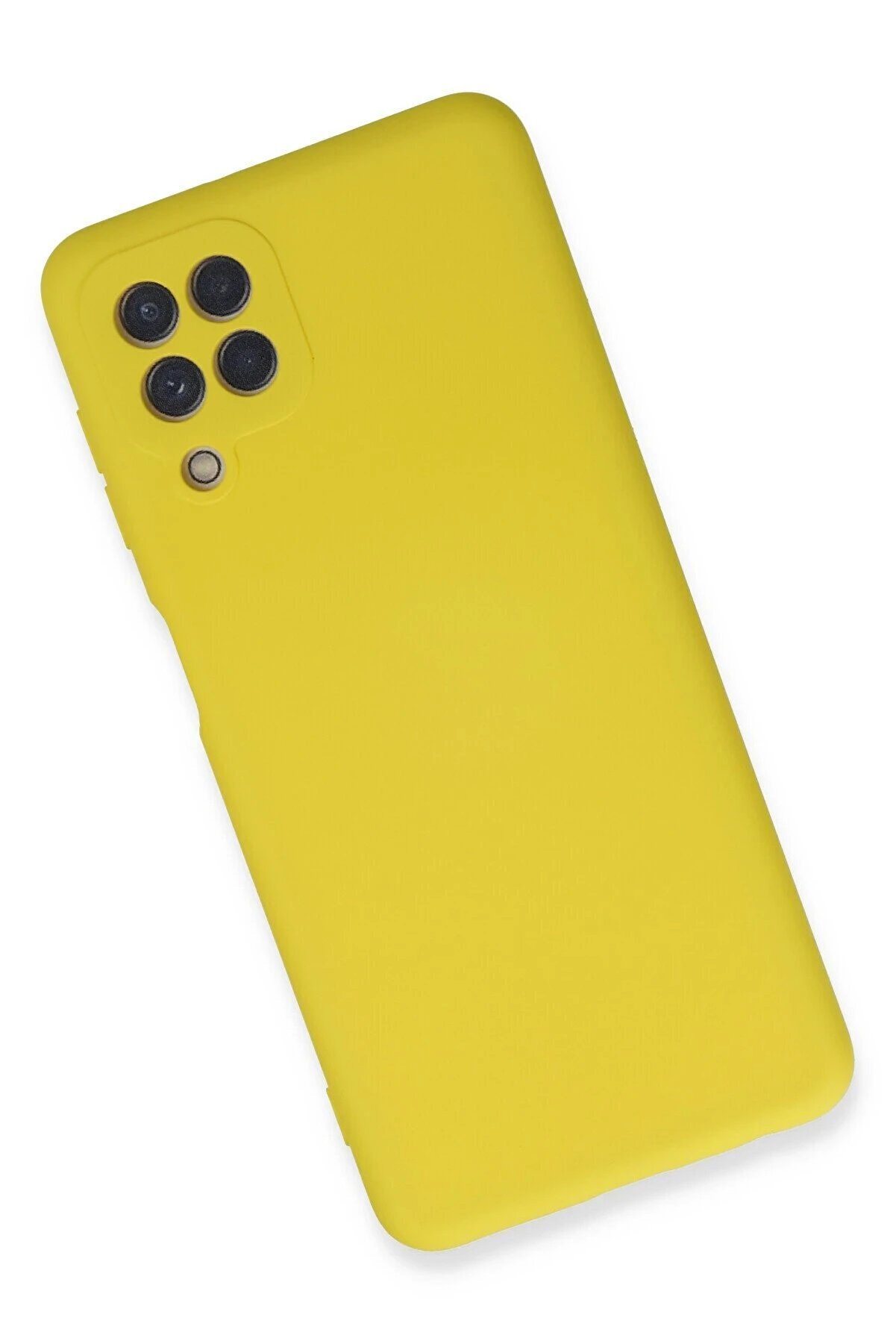 Samsung Galaxy A22 Kılıf Nano İçi̇ Kadi̇fe Si̇li̇kon - Sarı - Dropx2534-5982