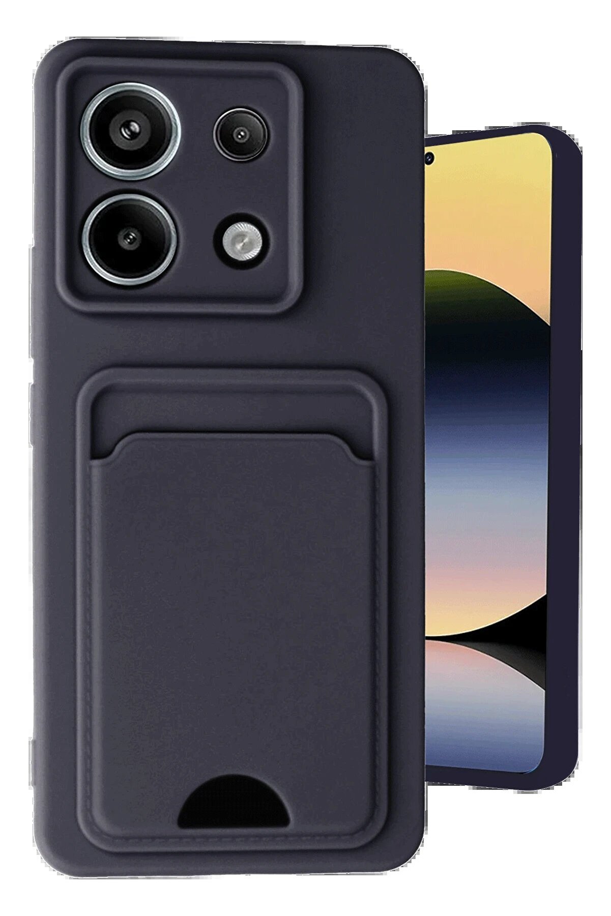 CepteToptan Xiaomi Redmi Note 13 Pro 5G Kılıf Kelvin Kartvizitli Silikon - Siyah - DROPX3681-6878