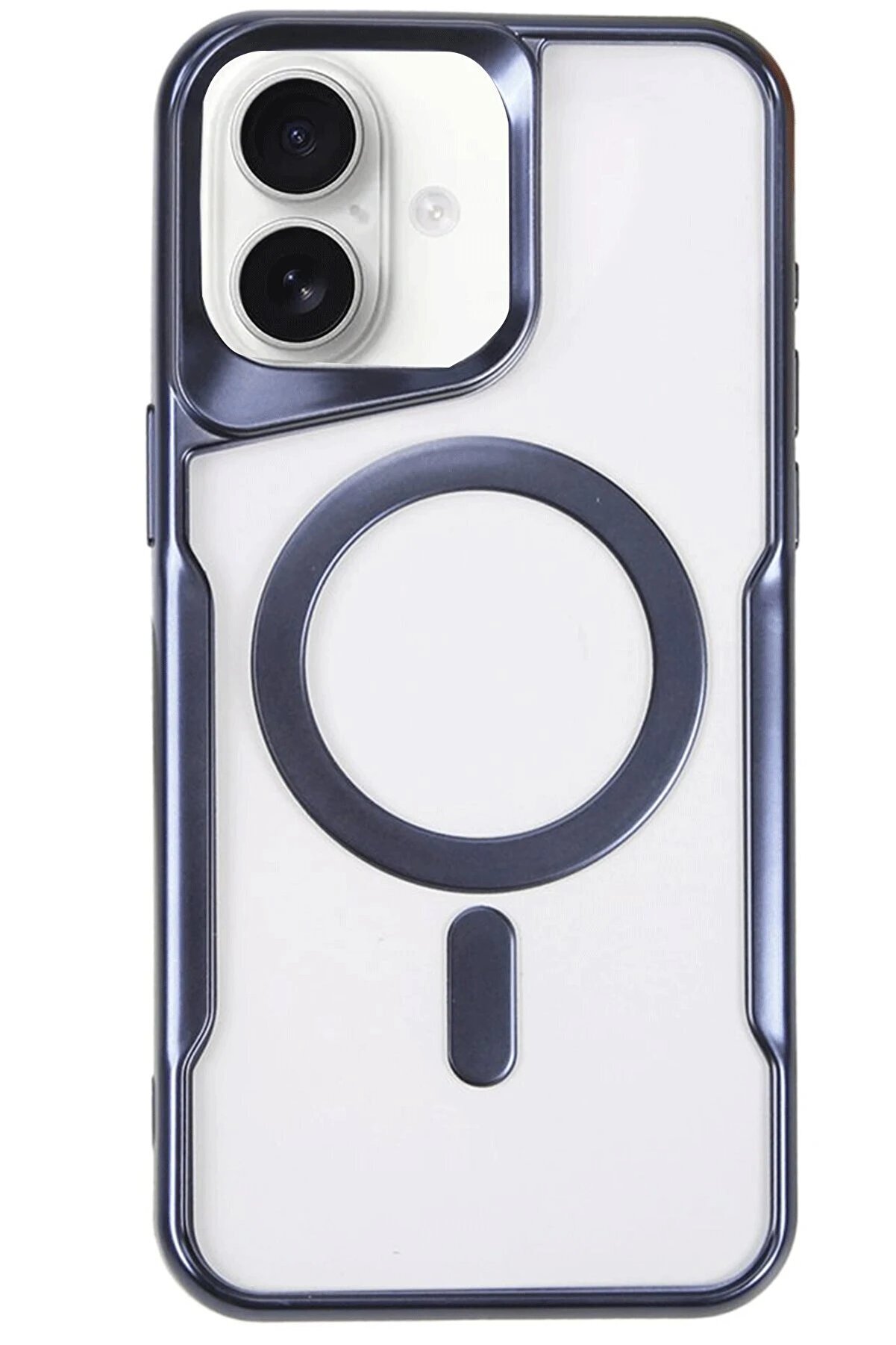 CepteToptan iPhone 16 Plus Kılıf Boyi Magsafe Silikon Kapak - Lacivert - DROPX2610-6848