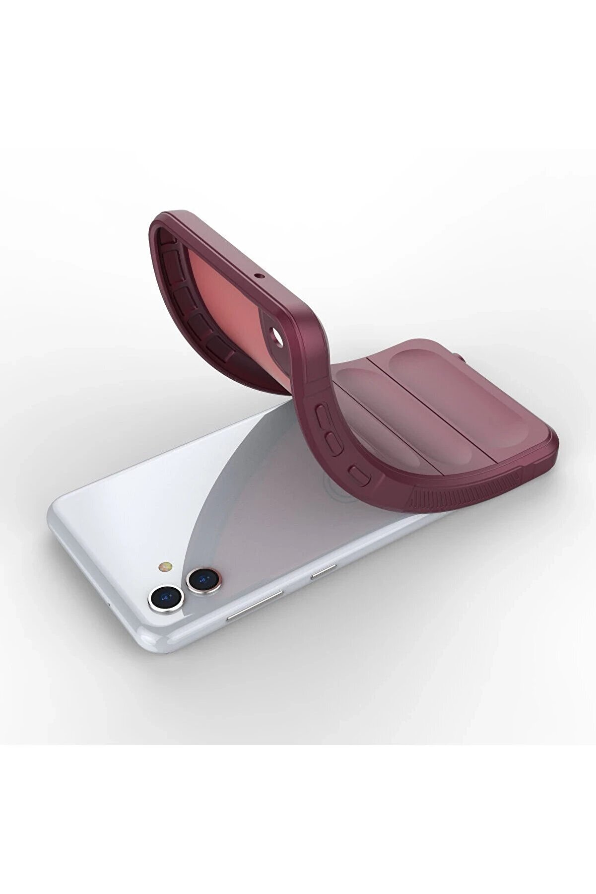 Samsung Galaxy A04E Kılıf Opti̇mum Si̇li̇kon - Bordo - Dropx4719-7756