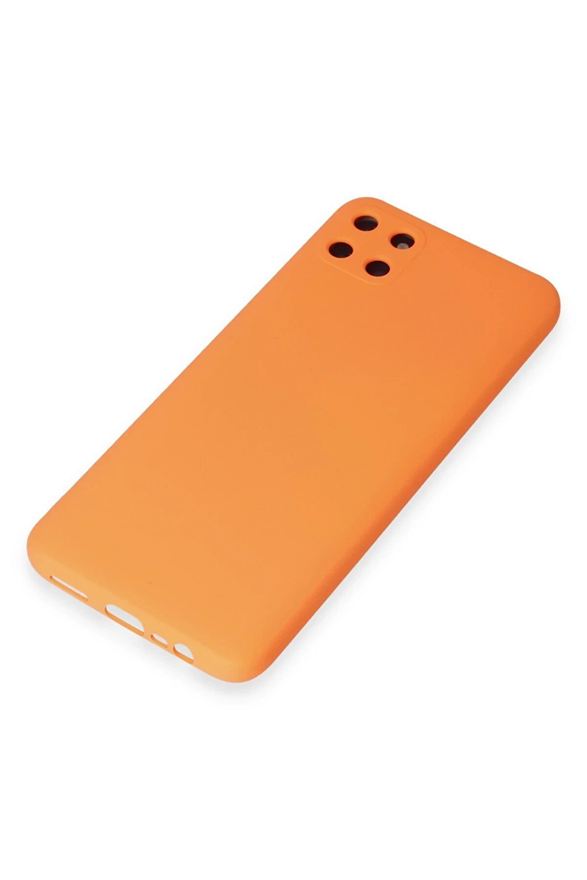 Realme C11 Kılıf Nano İçi̇ Kadi̇fe Si̇li̇kon - Turuncu - Dropx4241-2671