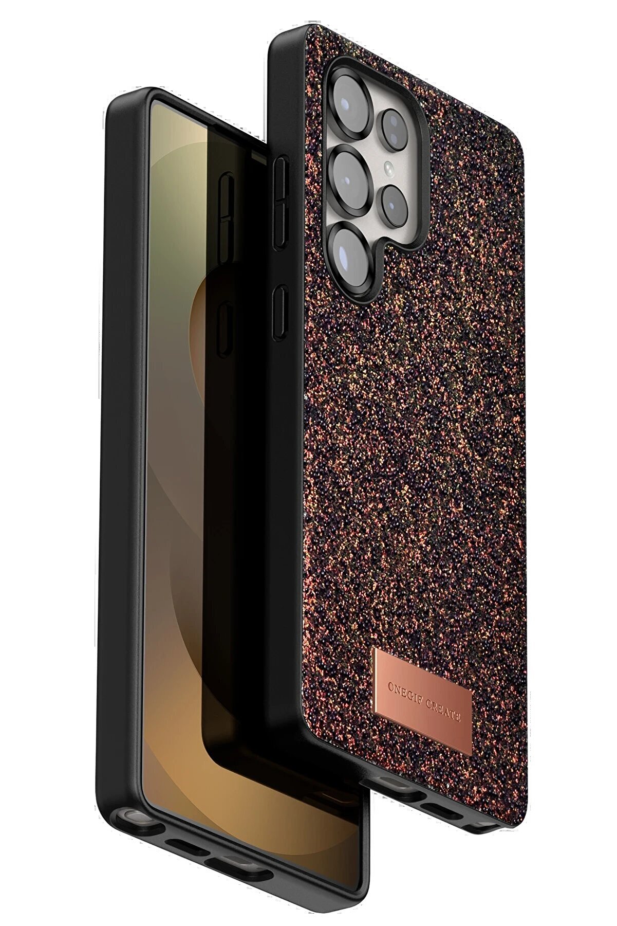 CepteToptan Samsung Galaxy S25 Ultra Bright Simli Kapak - Derin Mor - DROPX2100-3859