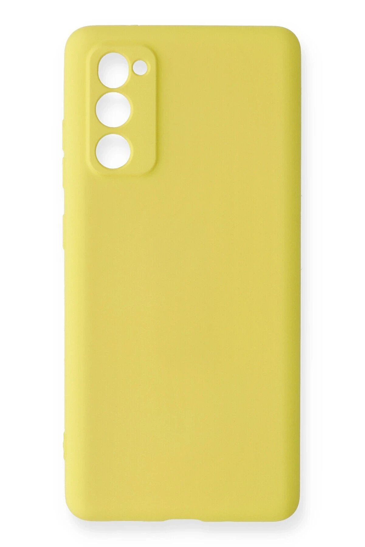 CepteToptan Samsung Galaxy S20 FE Kılıf Nano içi Kadife Silikon - Sarı - DROPX6838-3355