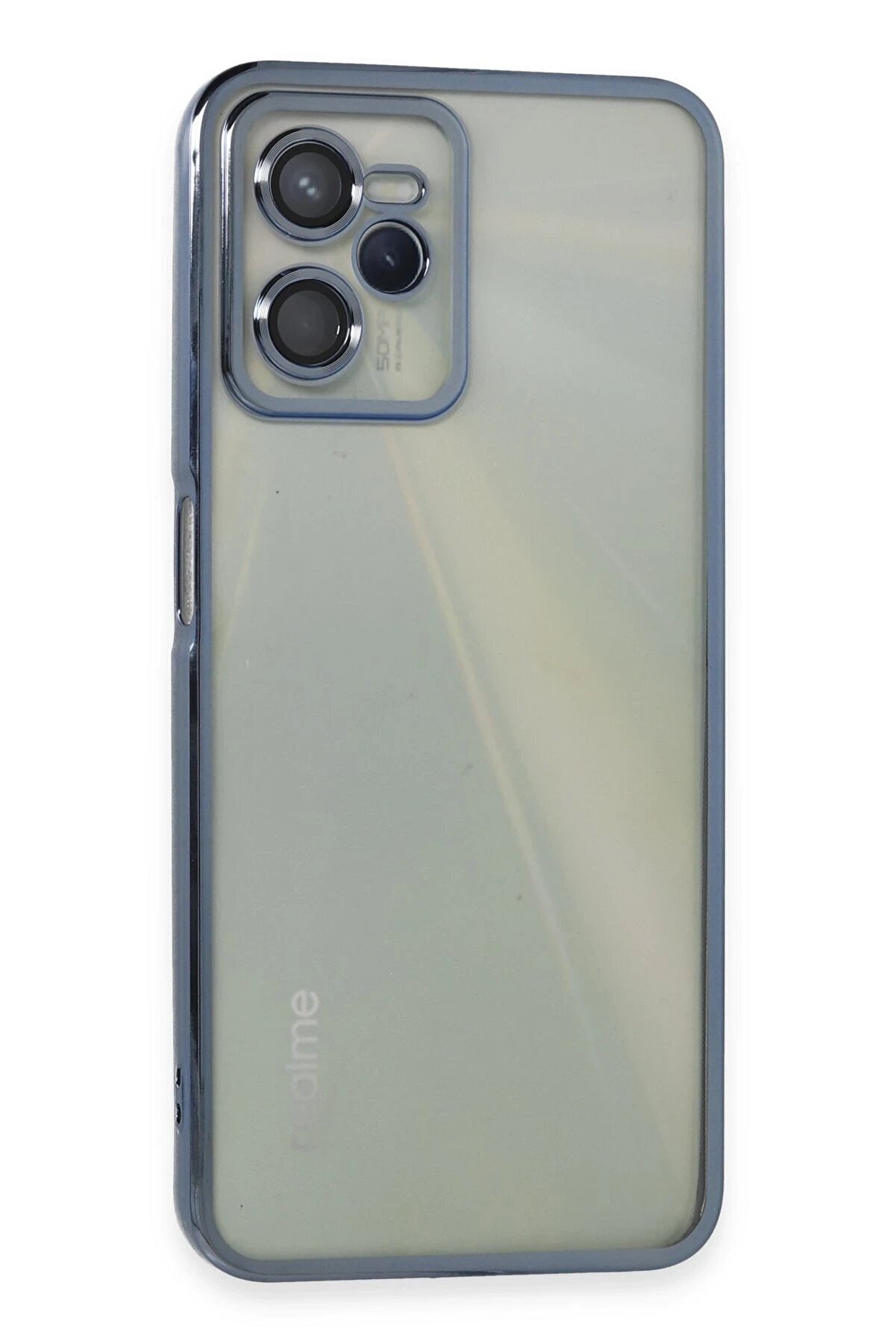 Toptan Bulurum Realme C35 Kılıf Lensli Silikon - Açık Mavi