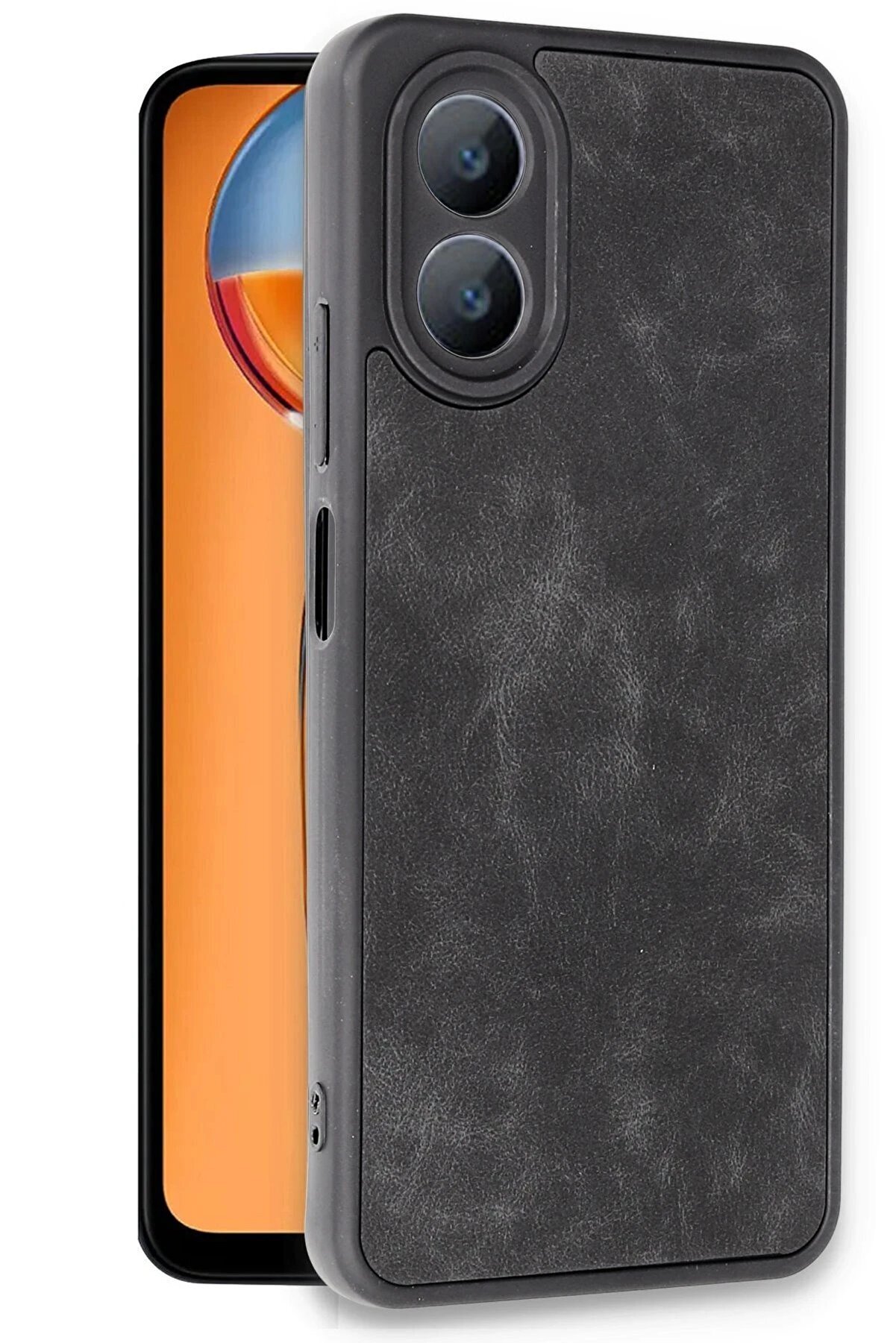 Oppo A38 Kılıf Aras Deri̇ Kapak - Si̇yah - Dropx2755-8817