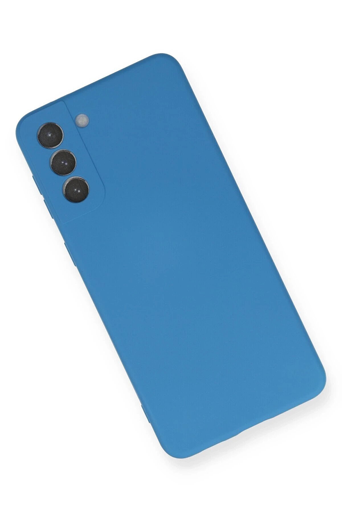 Samsung Galaxy S21 Plus Kılıf Nano İ&ccedil;i̇ Kadi̇fe Si̇li̇kon - Mavi̇ - Dropx3948-3479