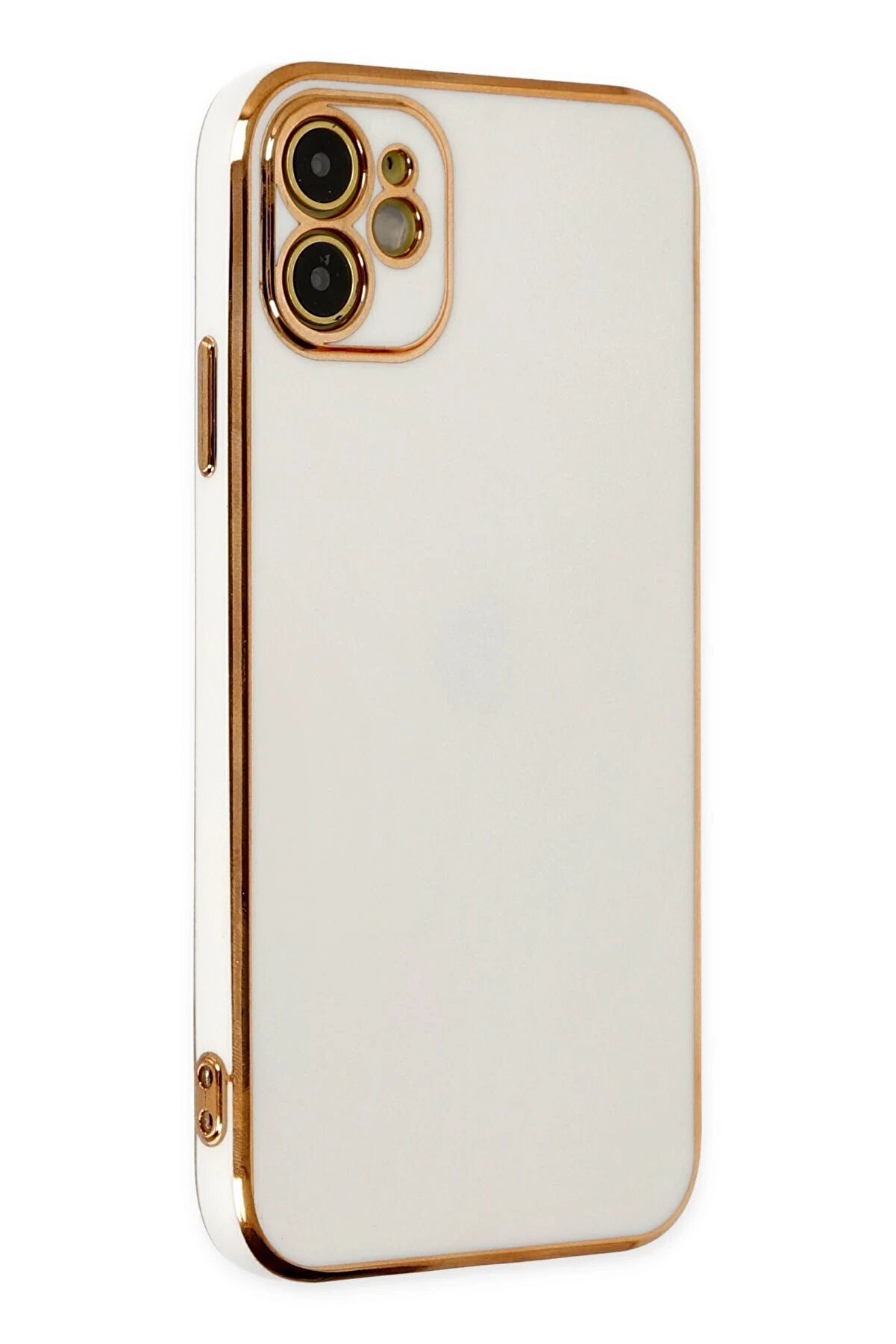 CepteToptan iPhone 12 Kılıf Volet Silikon - Beyaz - DROPX6456-8447