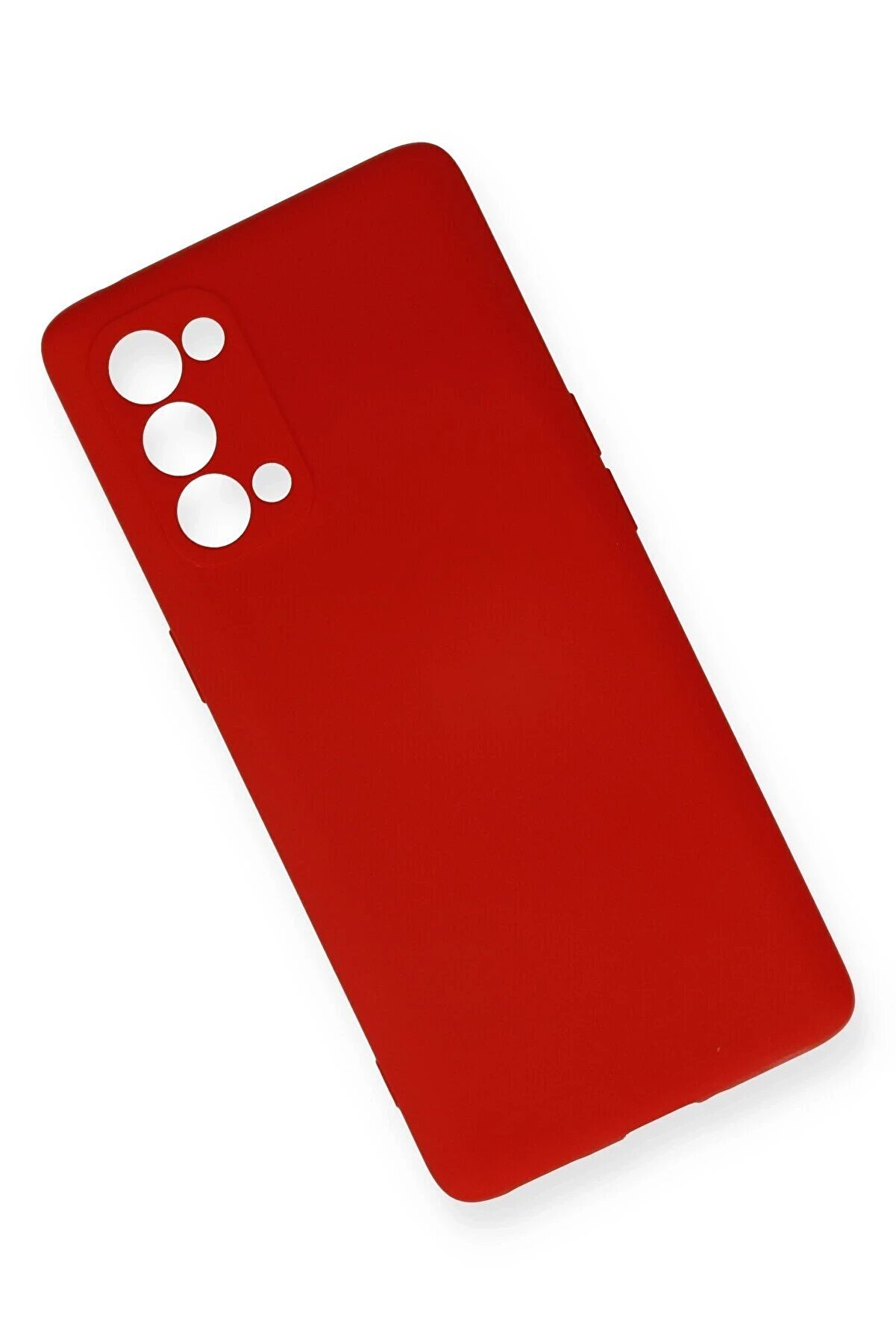Oppo Reno 5 Pro Kılıf Nano İçi̇ Kadi̇fe Si̇li̇kon - Kırmızı - Dropx1816-1000