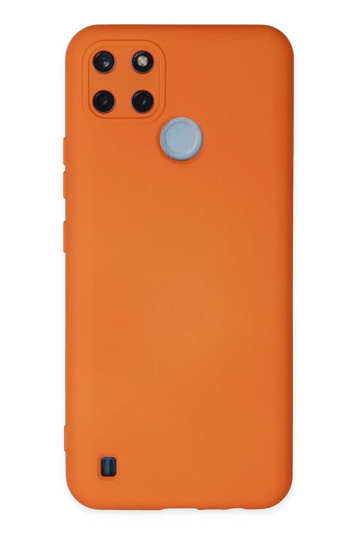 CepteToptan Realme C25Y Kılıf Nano içi Kadife Silikon - Turuncu - DROPX7908-4246